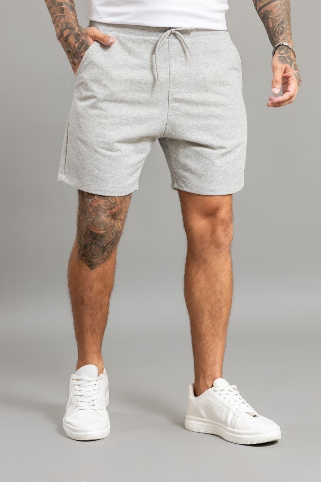 Bermuda Moletom Masculina Com Elástico e Cordão Dialogo Mescla