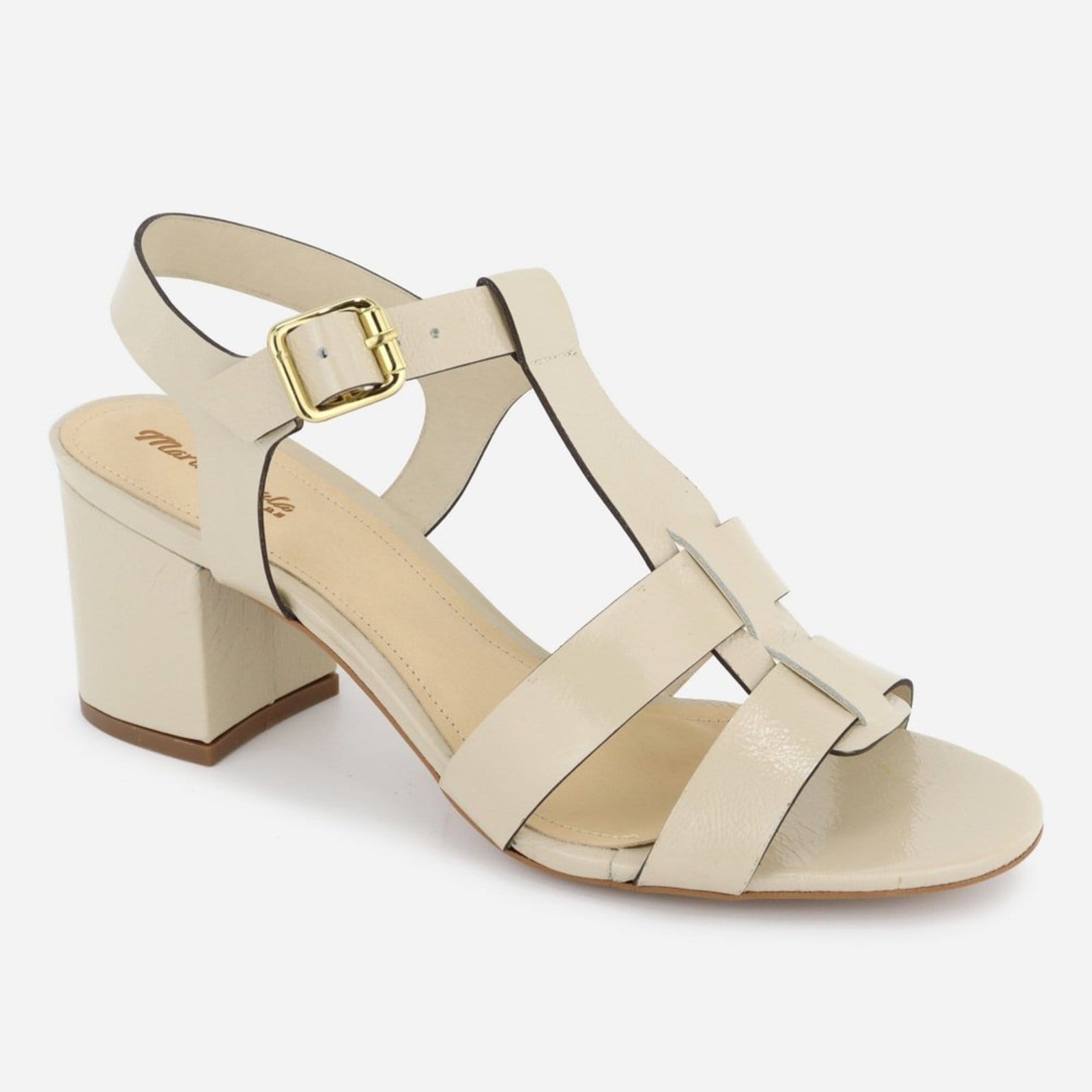 Vista 2 Tamanco Off Confort Fivela Maria Paula Couro Feminino White MARIA PAULA off-white white