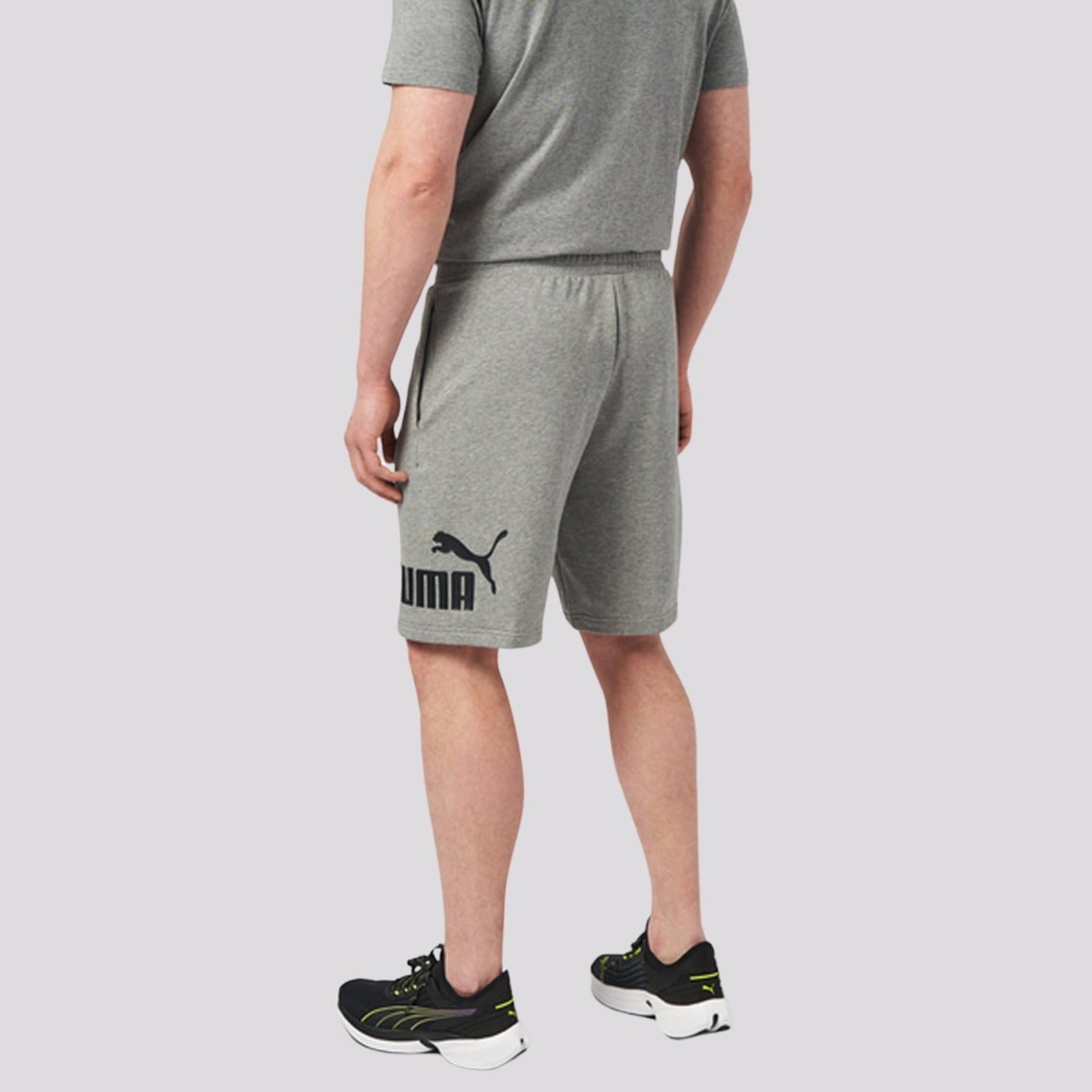 Vista 2 Bermuda Puma ESS Big NO. 1 Logo Puma cinza