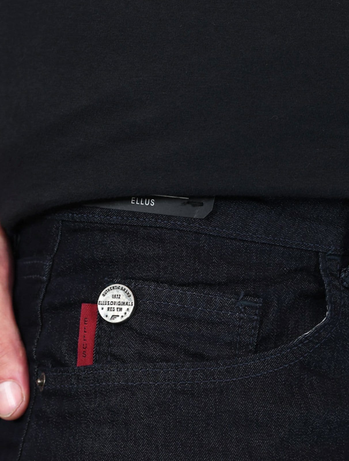 Vista 2 Calça Ellus Jeans Masculina Slim First Blue Azul Escuro Ellus azul blue