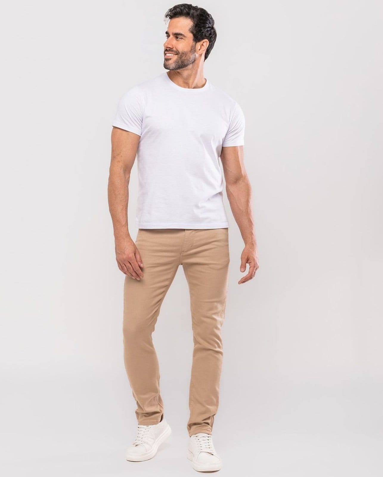 Calça Sarja Masc Slim Fit 24876 Caqui