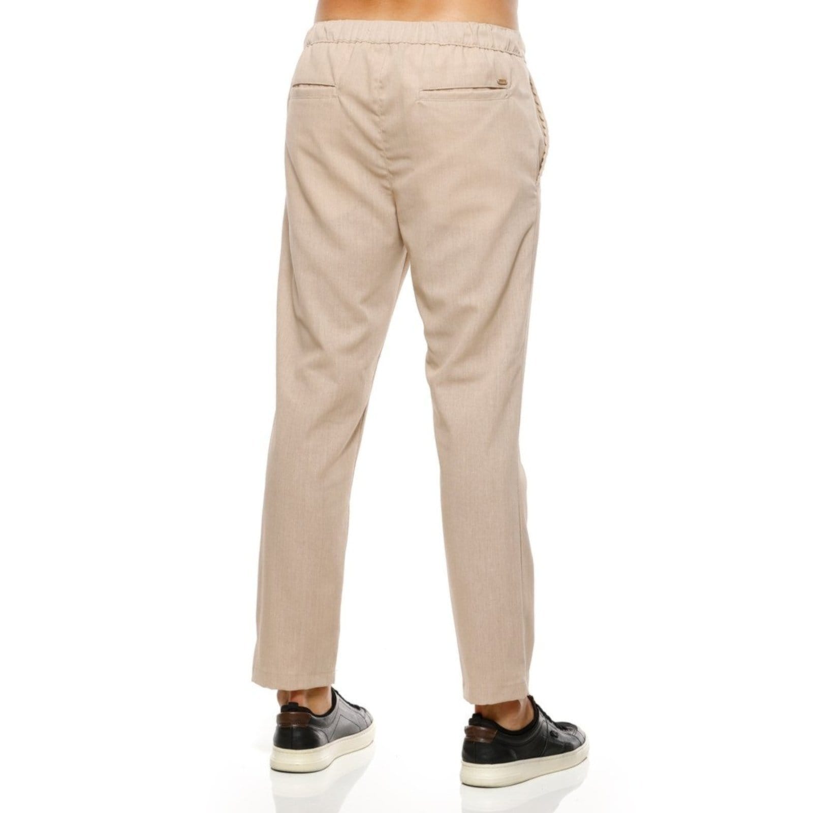 Vista 2 Calça Masculina Sarja Linho VLCS VLCS VIOLAÇÕES bege