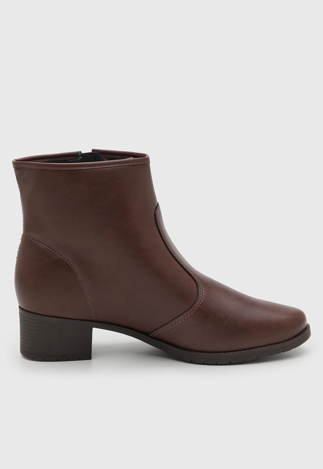 Vista 2 Bota Feminina Moleca Cano Baixo MOLECA caramelo