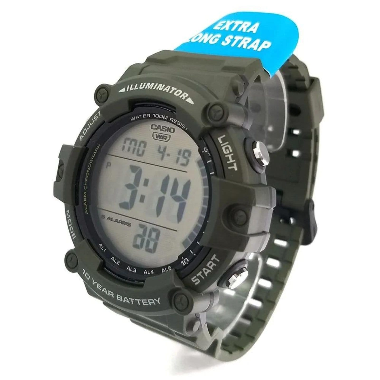 Vista 2 Relógio Casio Standard AE-1500WHX-3AVDF Escuro Casio verde