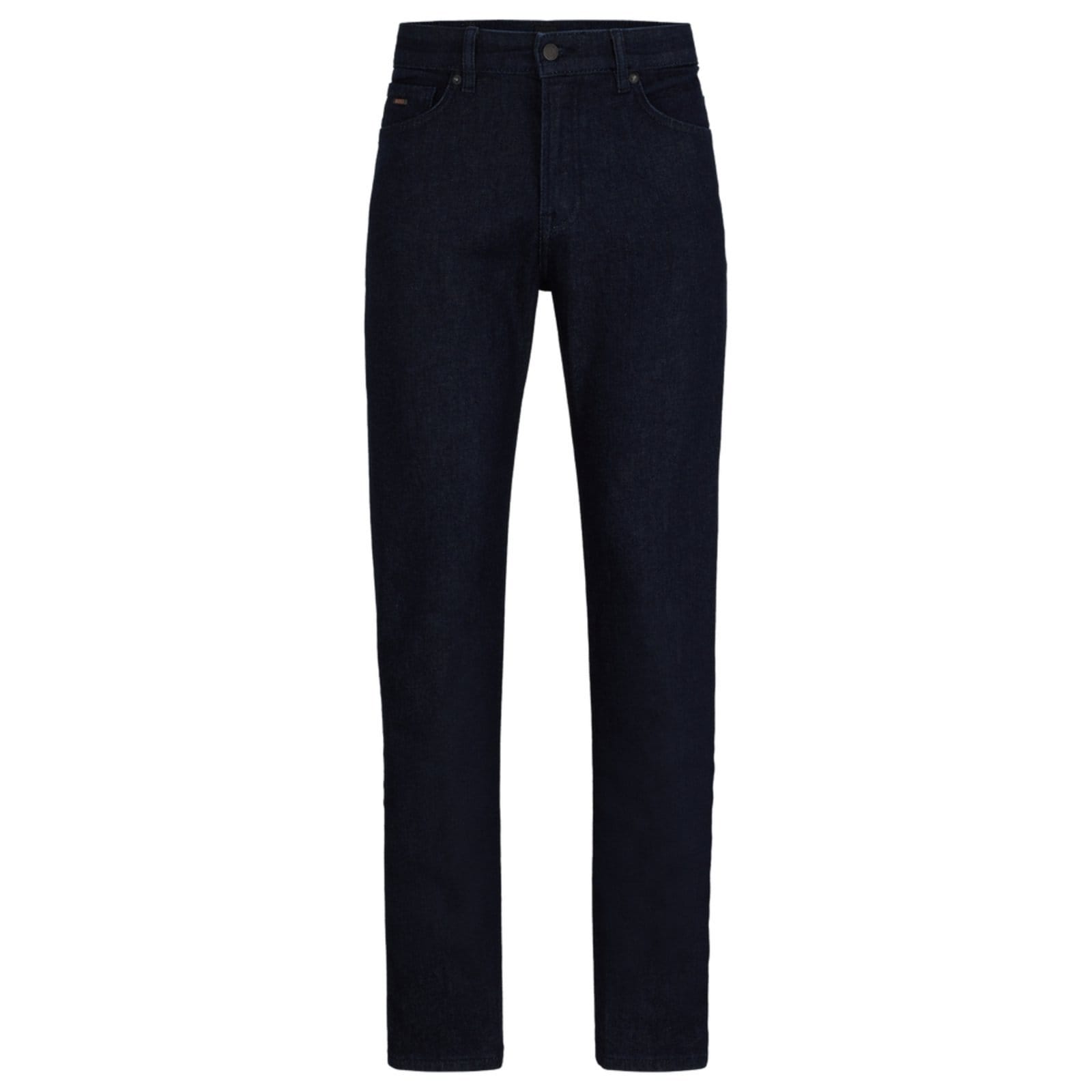 Calça Jeans Regular Em Denim Azul Índigo Azul-Marinho