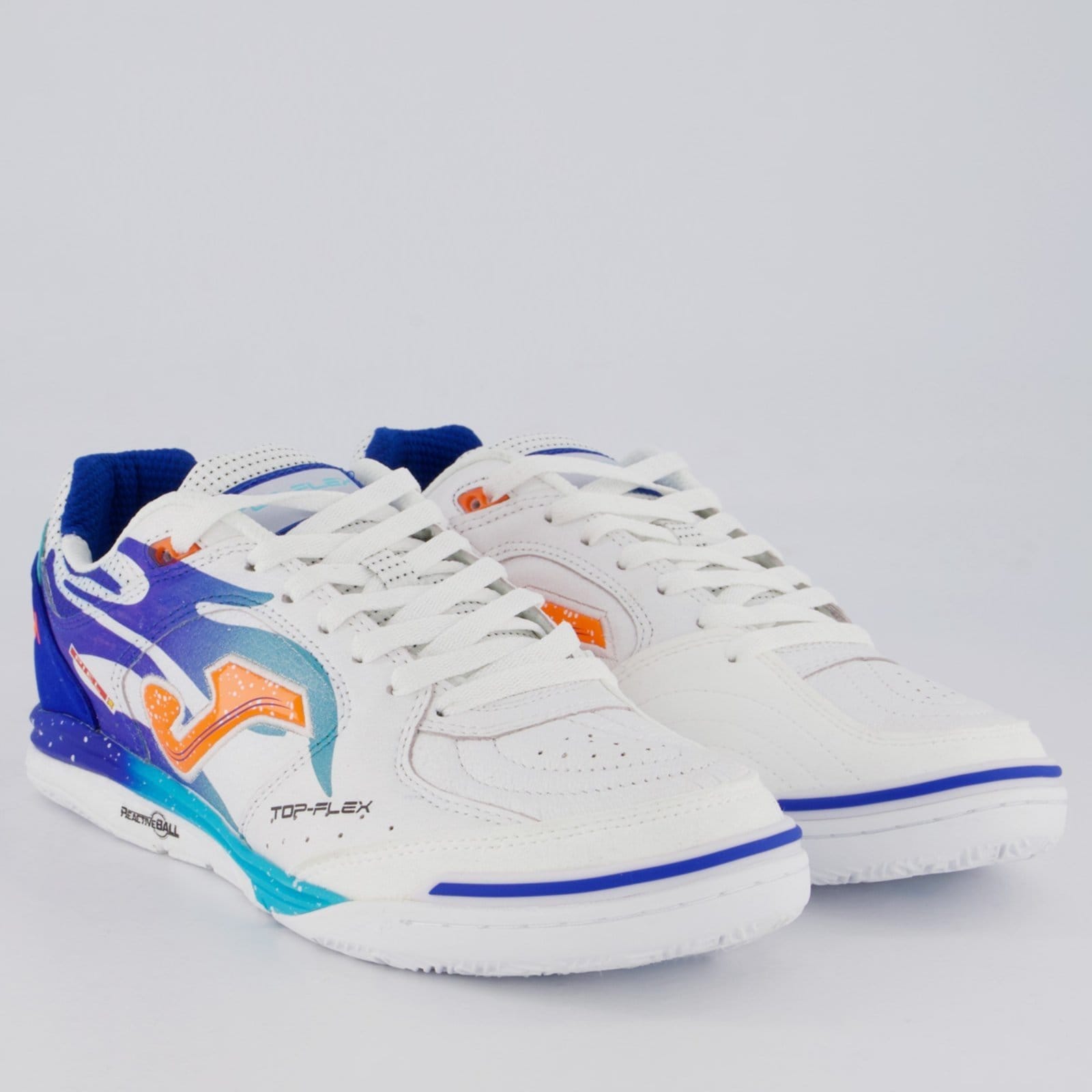 Vista 2 Chuteira Joma Top Flex Rebound Futsal Joma branco