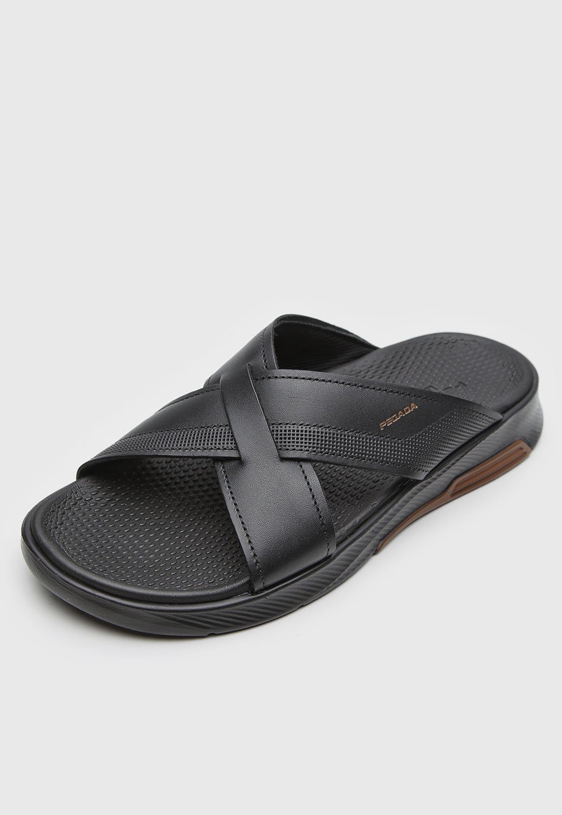 Vista 2 Sandália Masculina Pegada Tiras Cruzadas Preta PEGADA preto