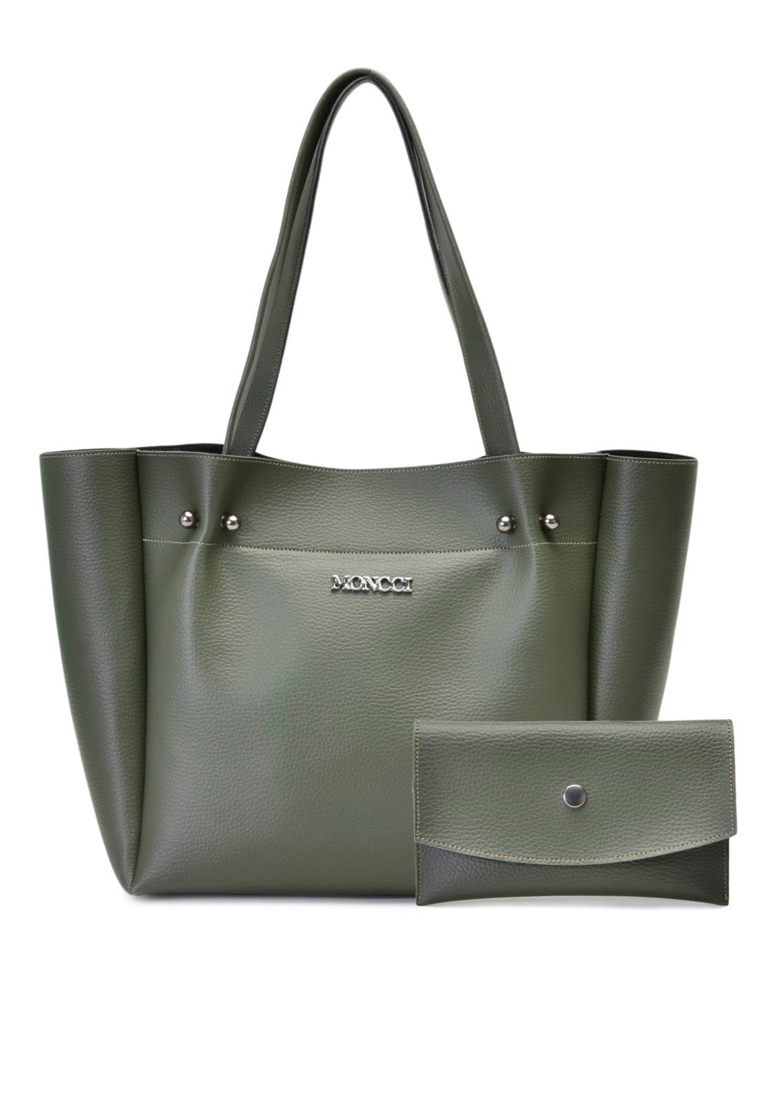 Bolsa Feminina Ombro e carteira Moncci Militar