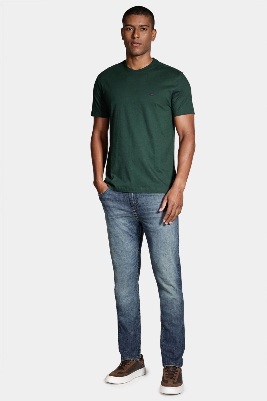 Vista 2 Calça Aramis Jeans Slim Intense Dirty Blue Azul Escuro Aramis azul blue