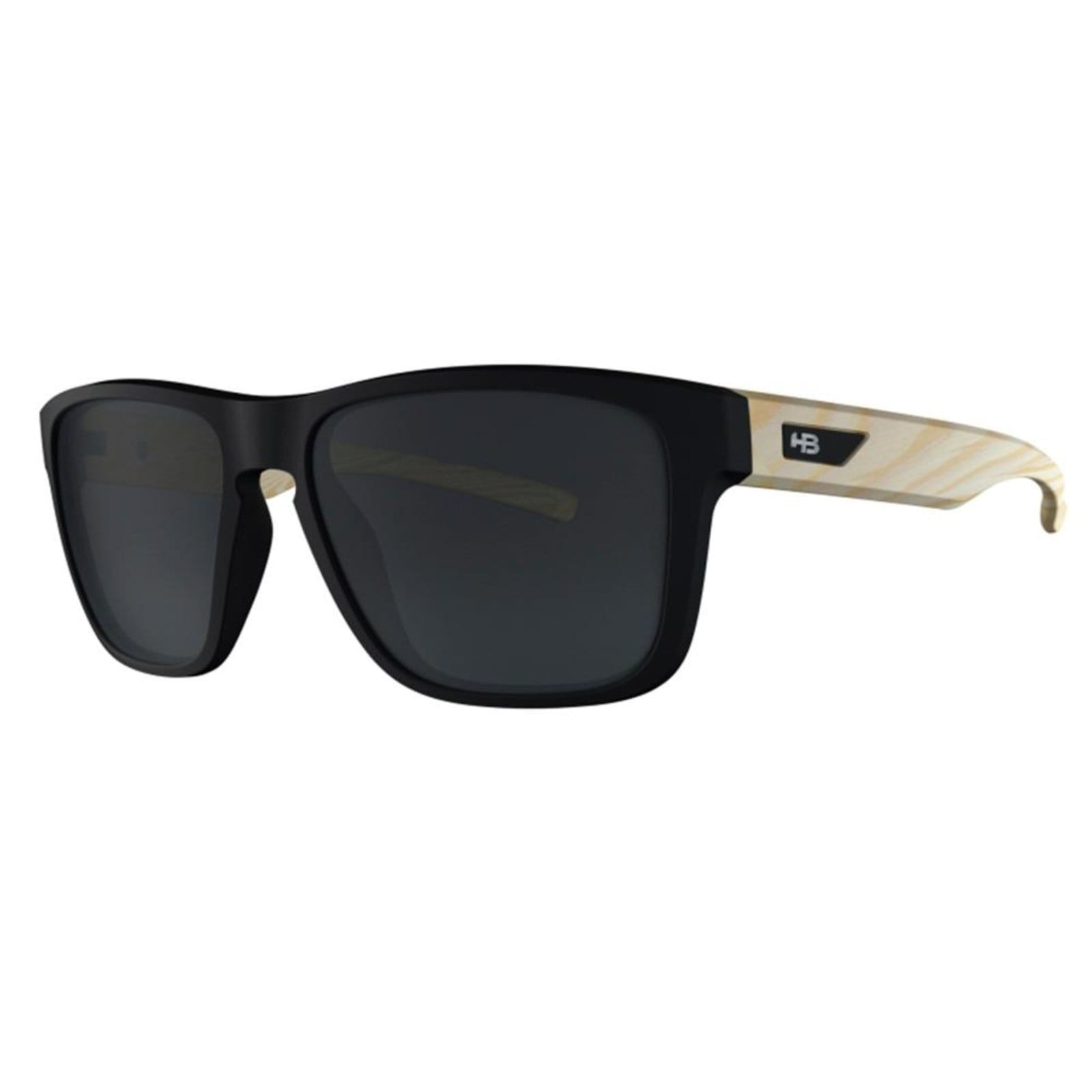 Óculos de Sol HB H-Bomb - 51 Preto Fosco e Efeito Amadeirado