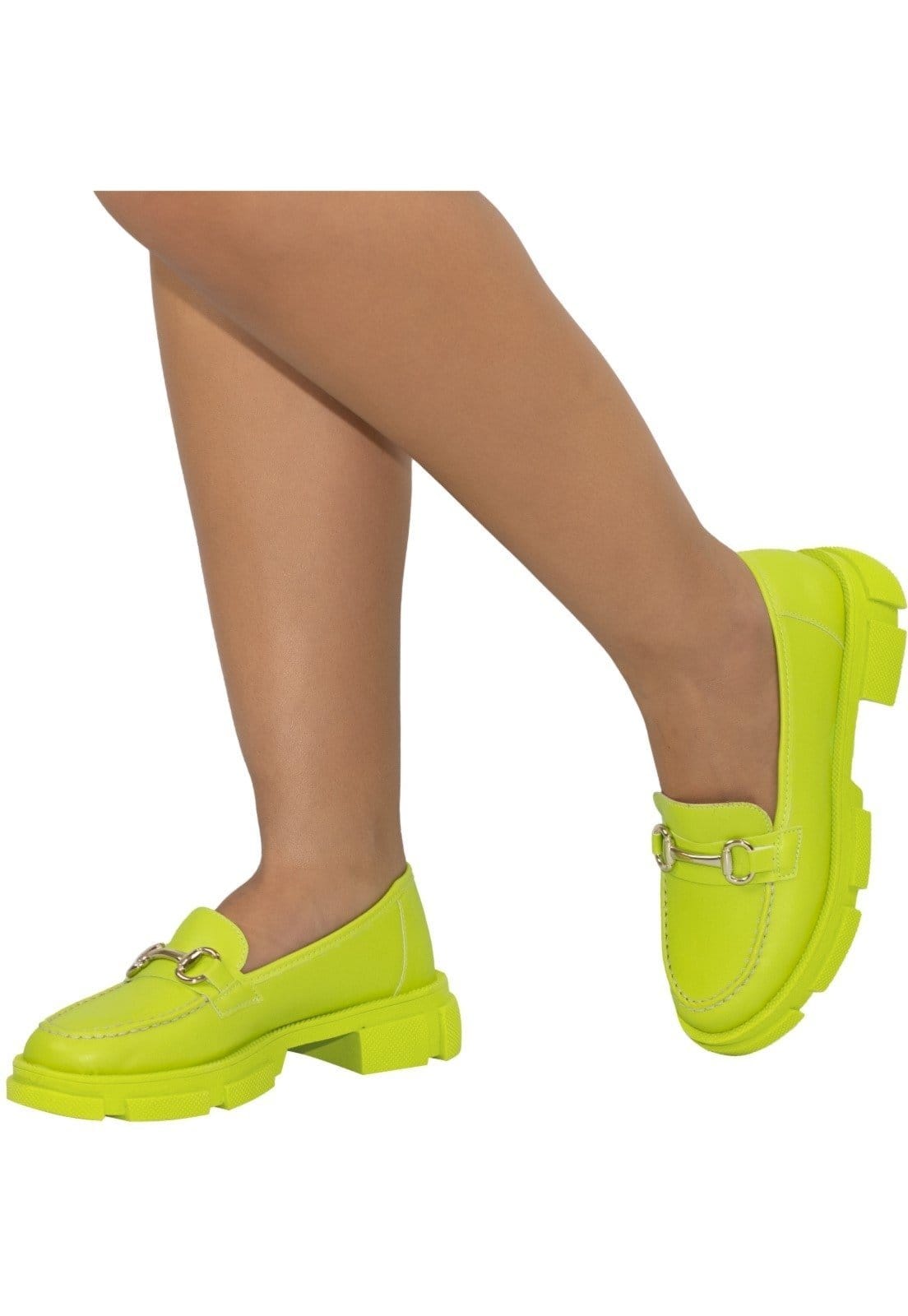 Mocassim Tratorado Lumiss Sapato Oxford Plataforma Lemon Fresh - 2