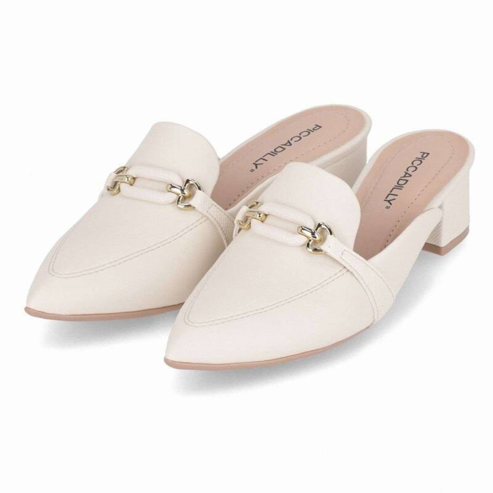 Vista 2 Tamanco Piccadilly Mule - Feminino - Off white Piccadilly off-white white