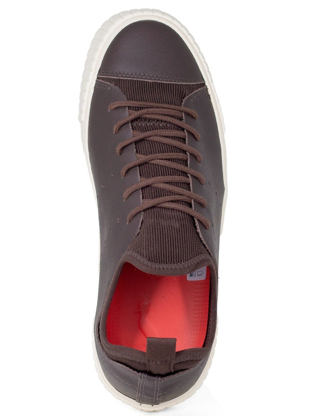 Vista 2 Tênis Masculino Reserva Go Casual Astral Couro Floather Meia Elástica Confortável Mogno RESERVA GO marrom