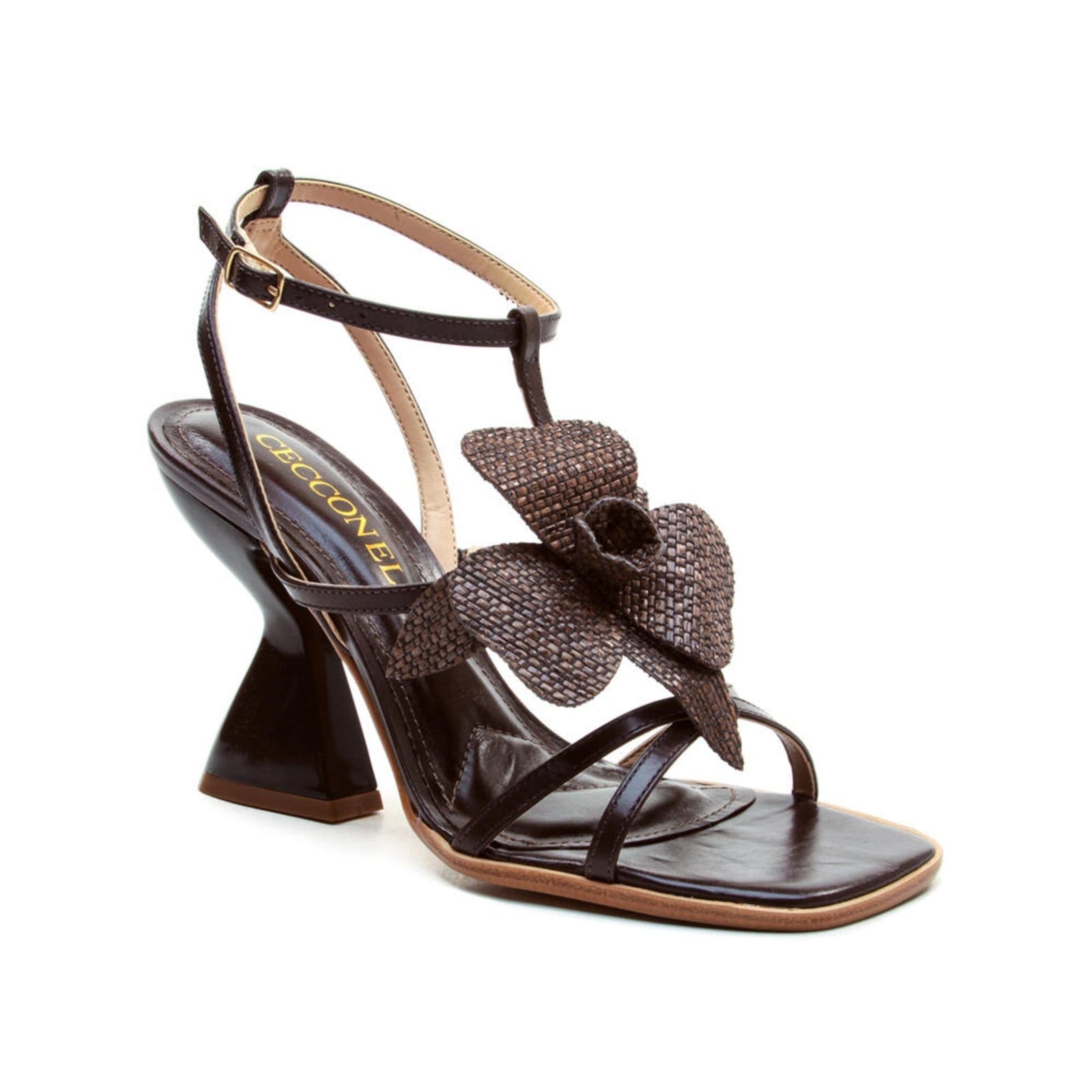 Vista 2 Sandália Couro Salto Alto Cecconello 2718009-4 Cecconello marrom