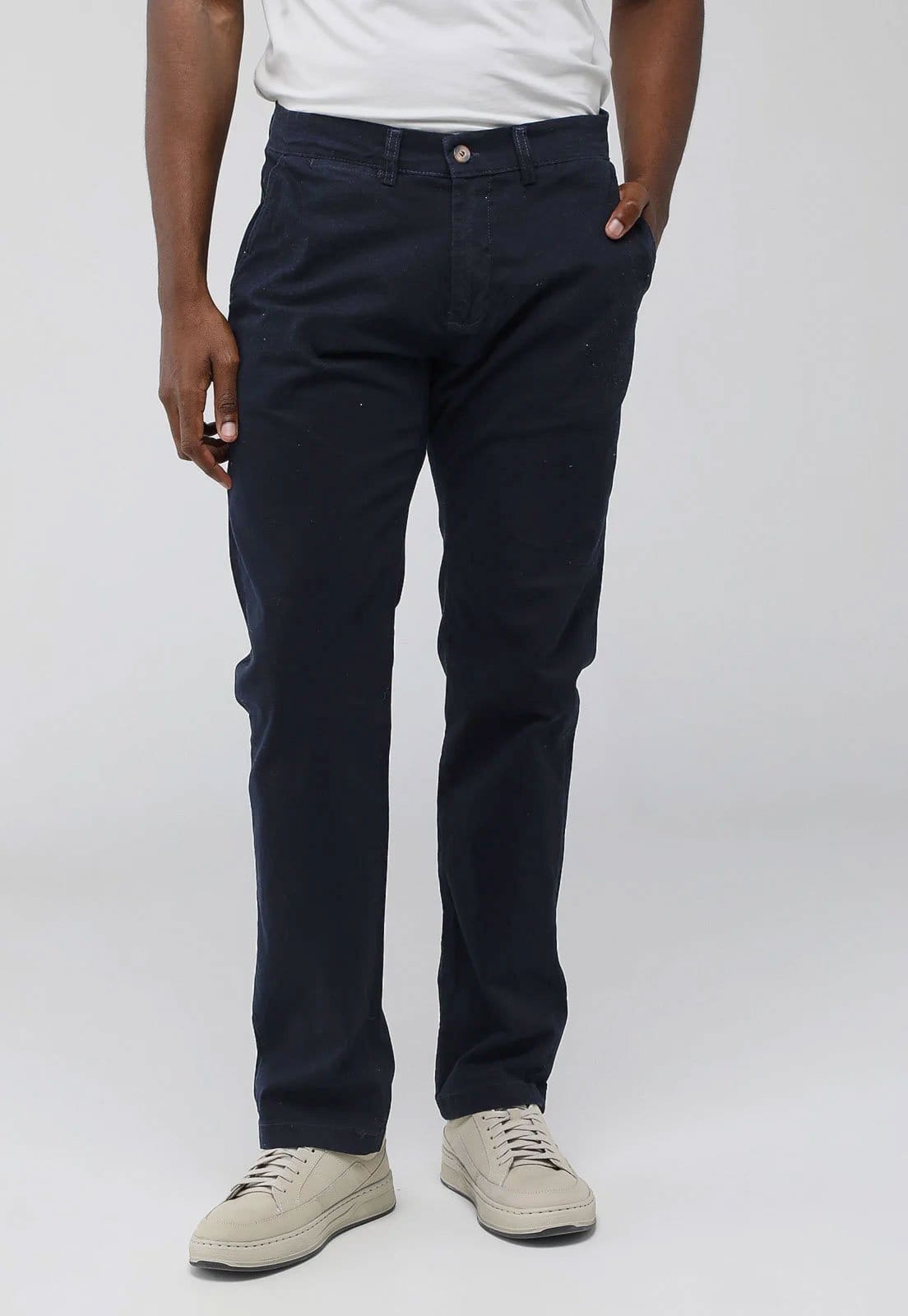 Calça Sarja Aleatory Slim Bolso-Faca Azul-Marinho