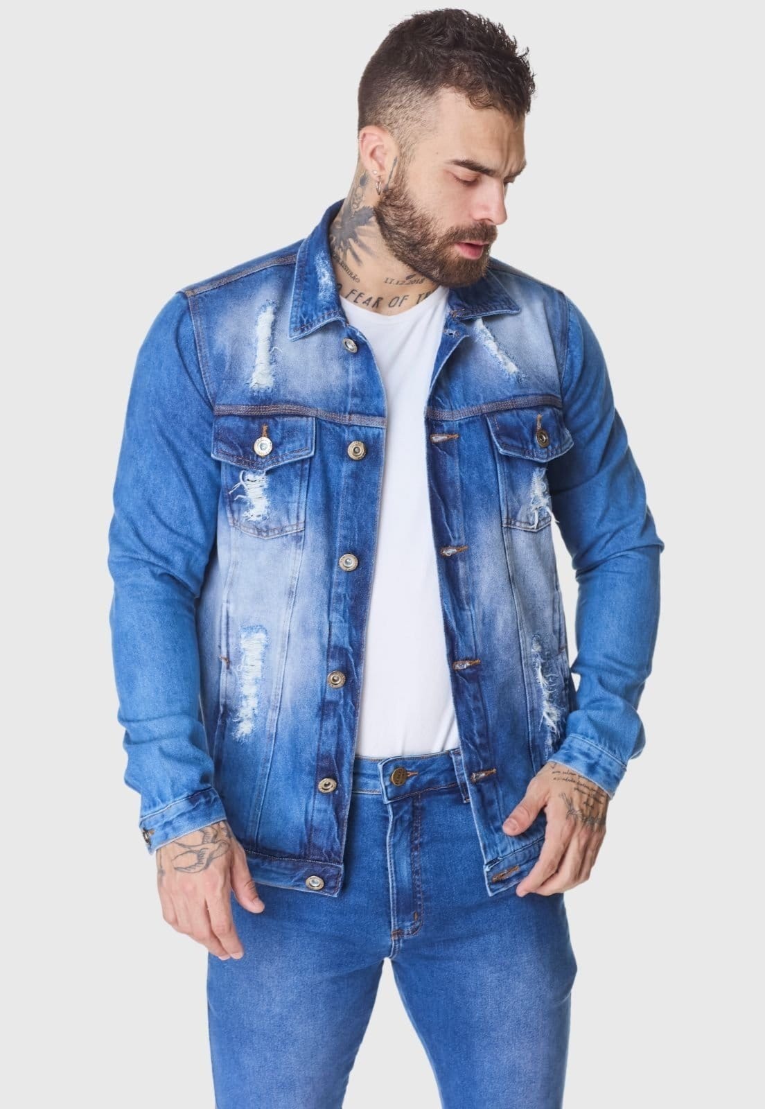 Jaqueta Masculina HNO Jeans Premium Destroyed - 2