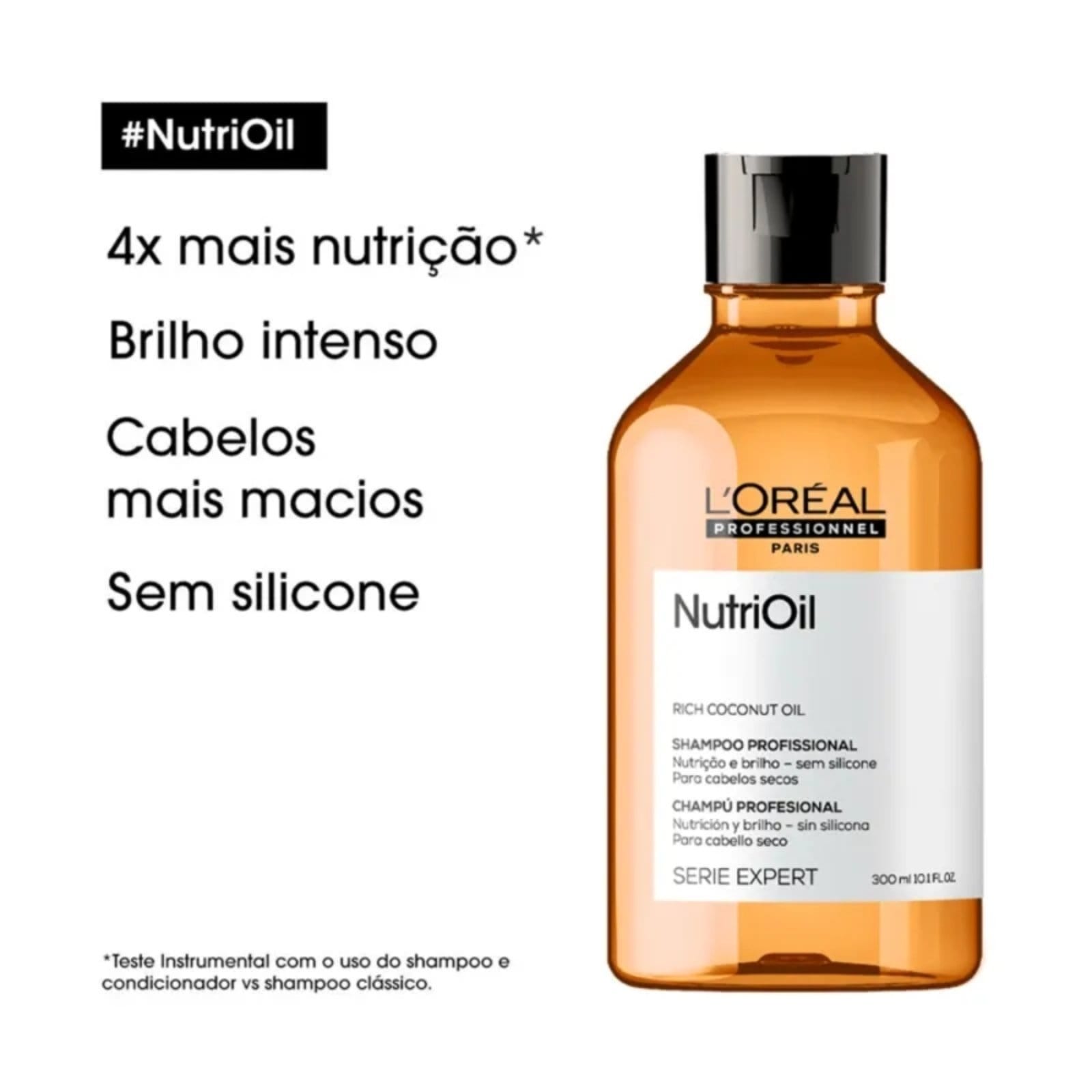 Vista 2 L'Oréal Professionnel Serie Expert NutriOil - Shampoo Loreal amarelo