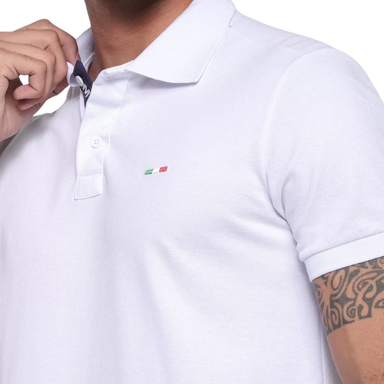 Camisa Polo FMF Masculina Básica Piquet no Estilo Tommy Bordado Itália