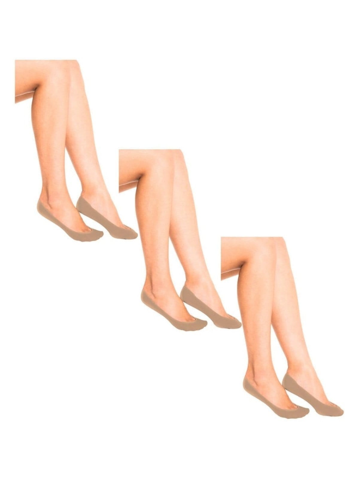 Vista principal Kit 3 Pares de Sapatilhas Fio 70 Trifil 6136 TRIFIL bege