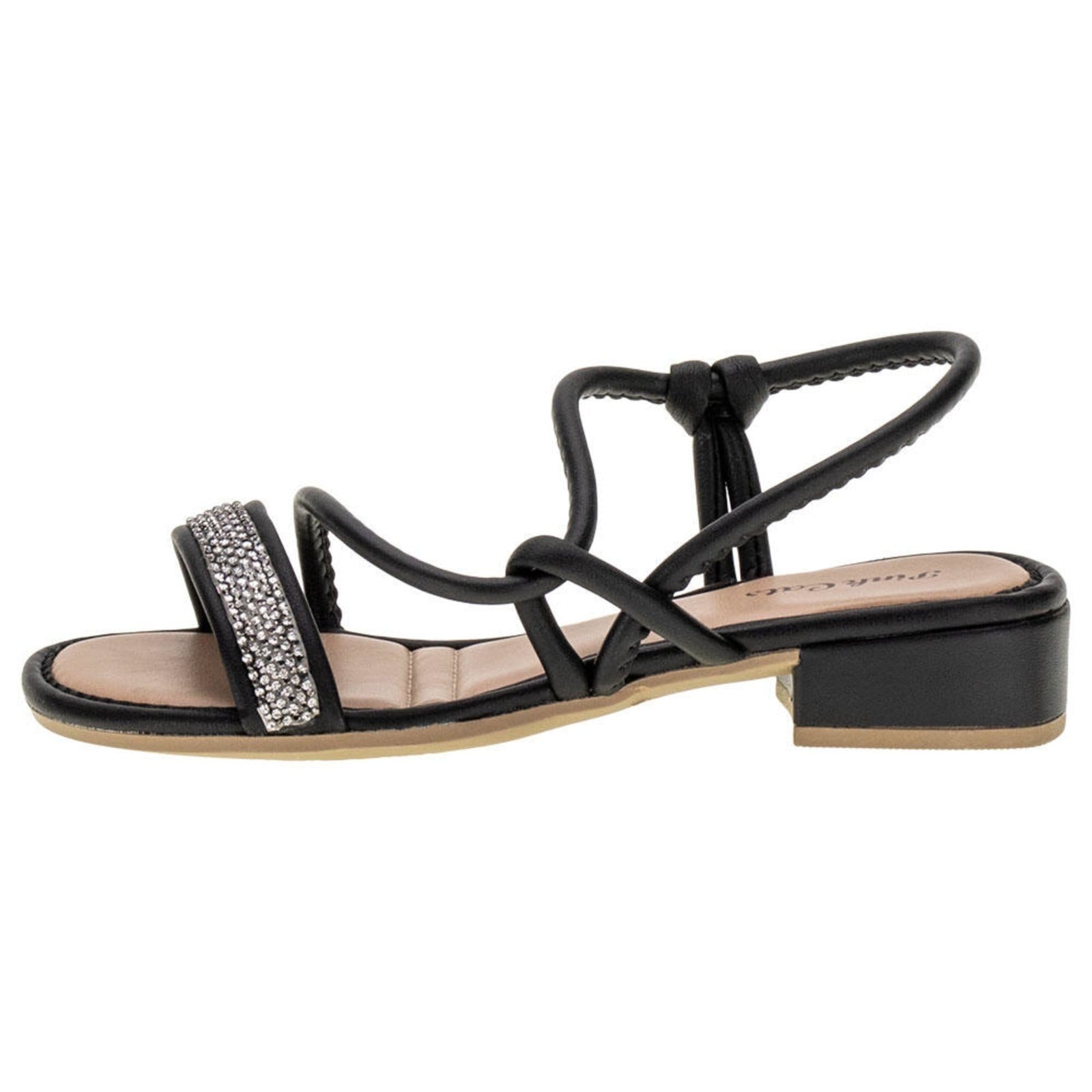 Vista 2 Infantil - Sandália Pink Cats - V4022 A0640402 Preto Pink Cats preto pink