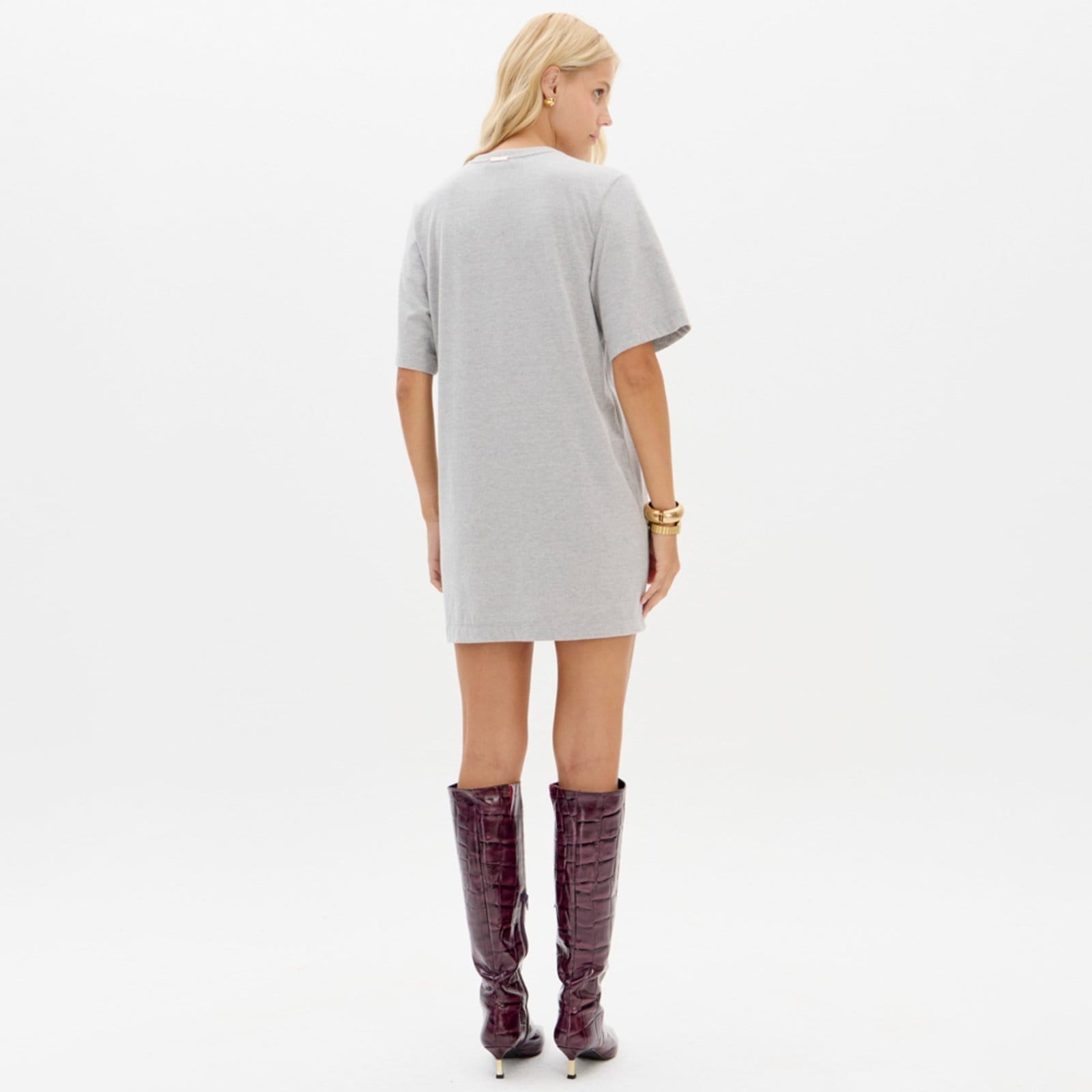 Vista 2 Vestido Curto Lança Perfume Tdress Ou26 Feminino Lança Perfume cinza