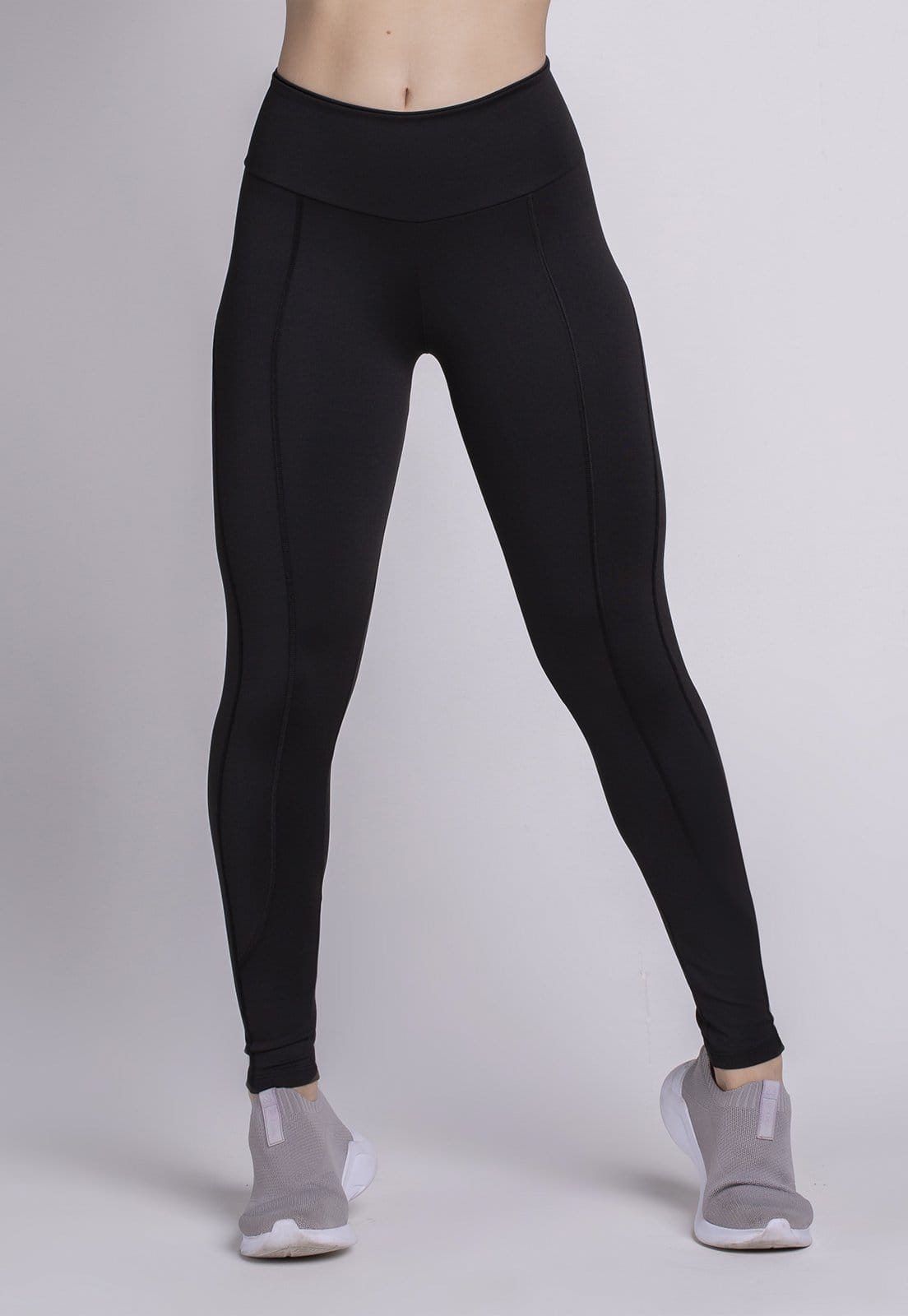 Calça Legging Serra e Mar Modas Montaria Lisa Preta