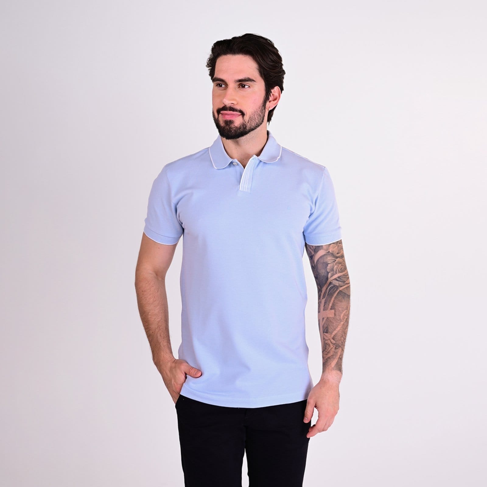 Camisa Polo Aramis Gola Friso Claro