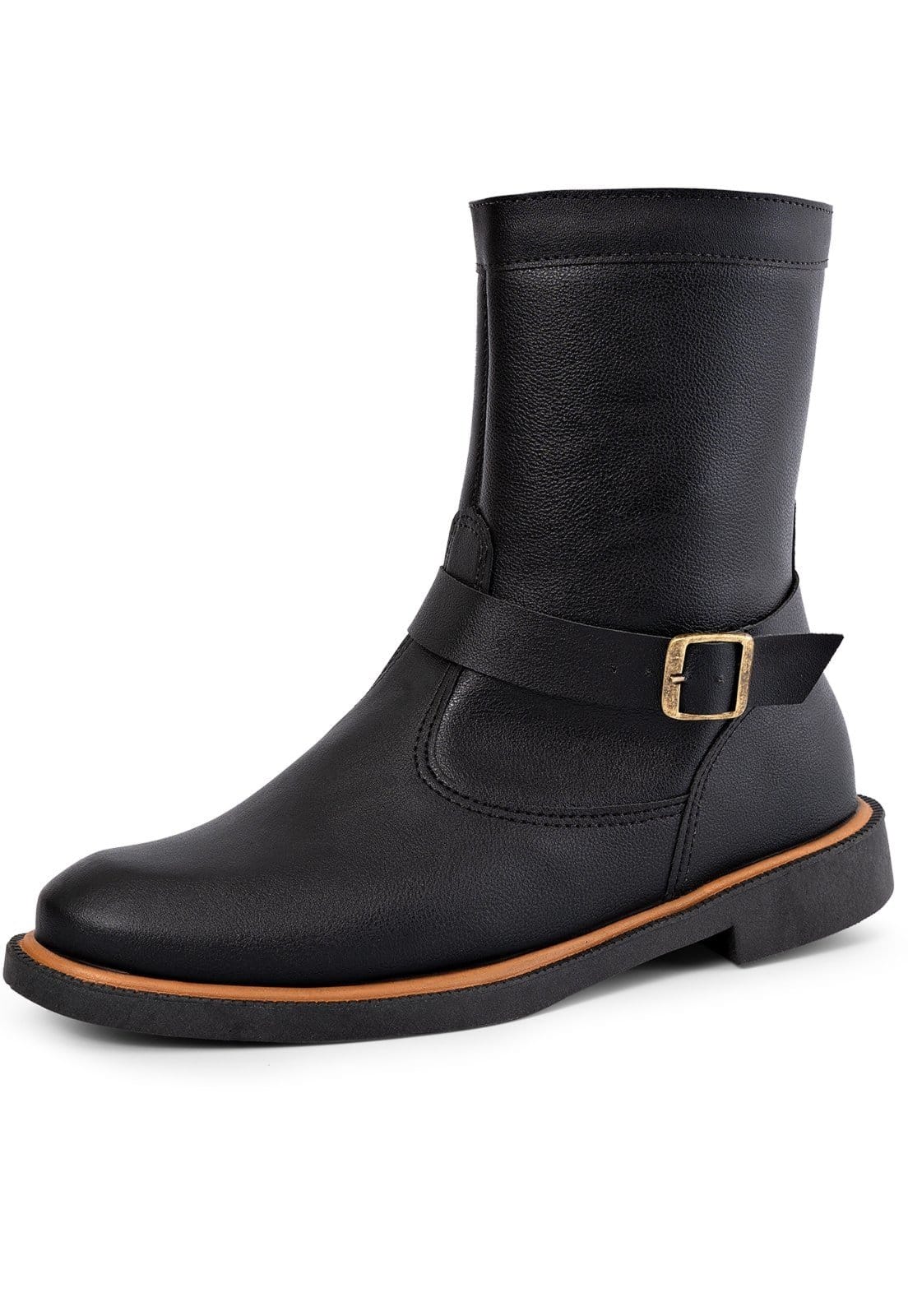 Bota Cano Curto Montaria Lumiss Salto Baixo Biker Confortável