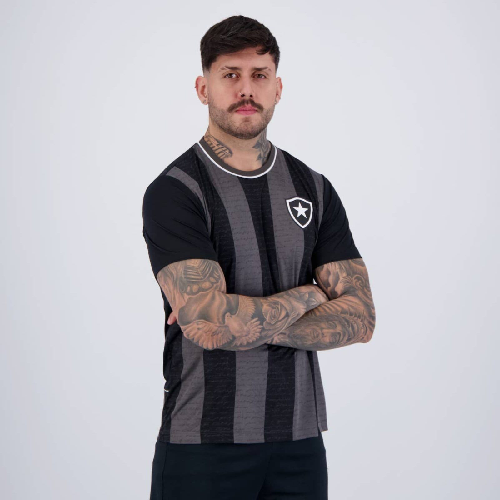 Vista 2 Camisa Botafogo Romper braziline preto