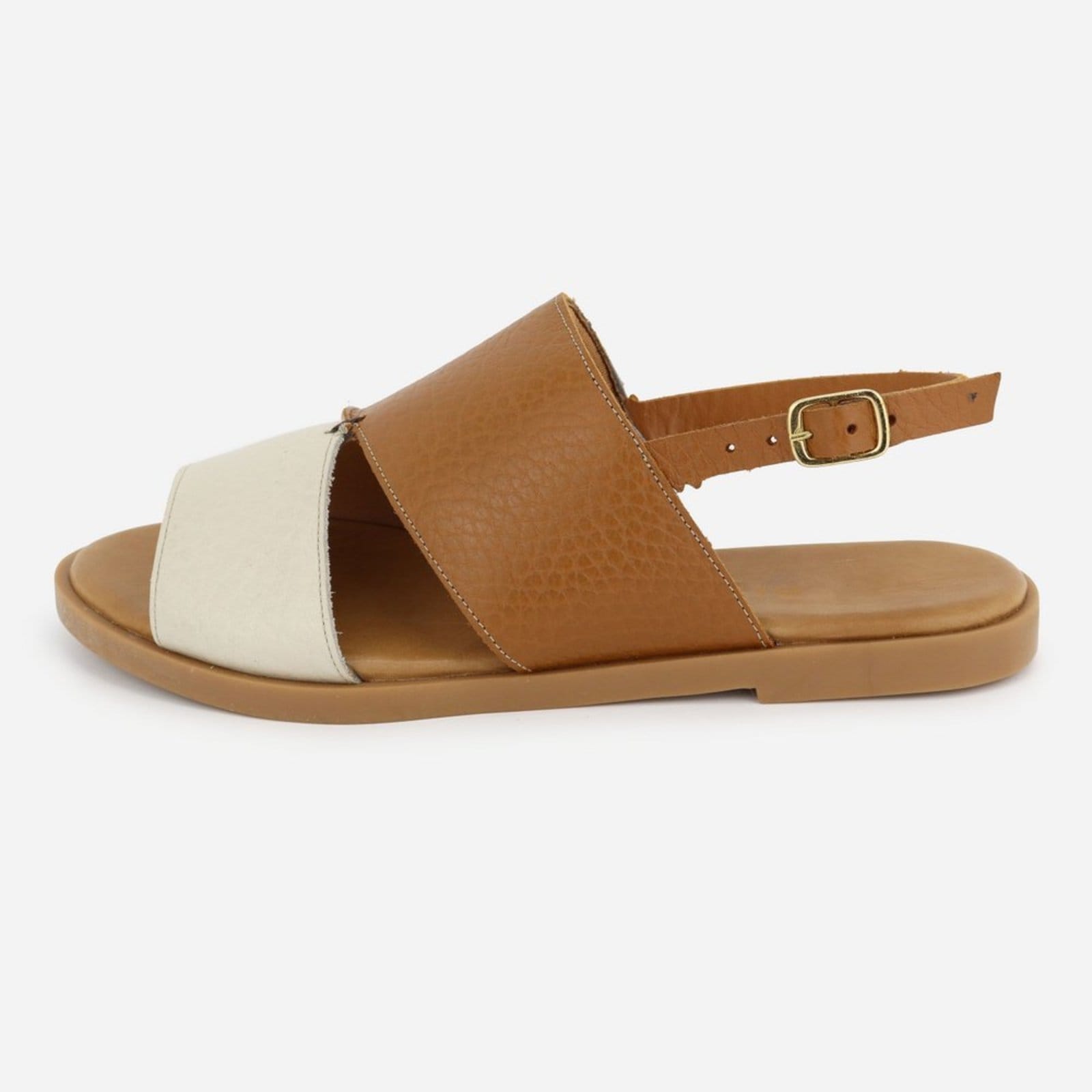 Rasteira Confort Largas Tiras Maria Paula Couro