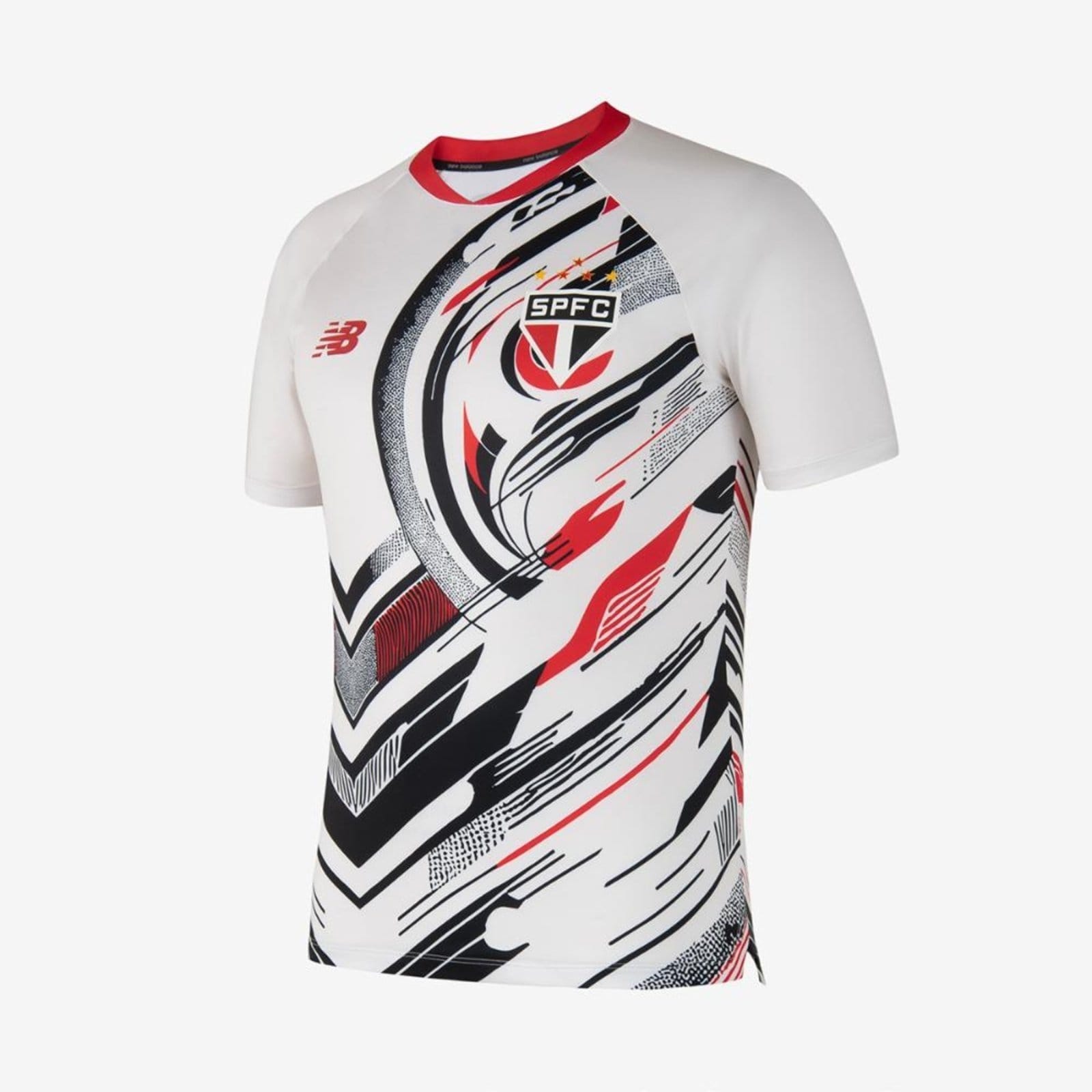 Vista 2 Camisa Pré Jogo II Spfc 2025 Masculina New Balance incolor