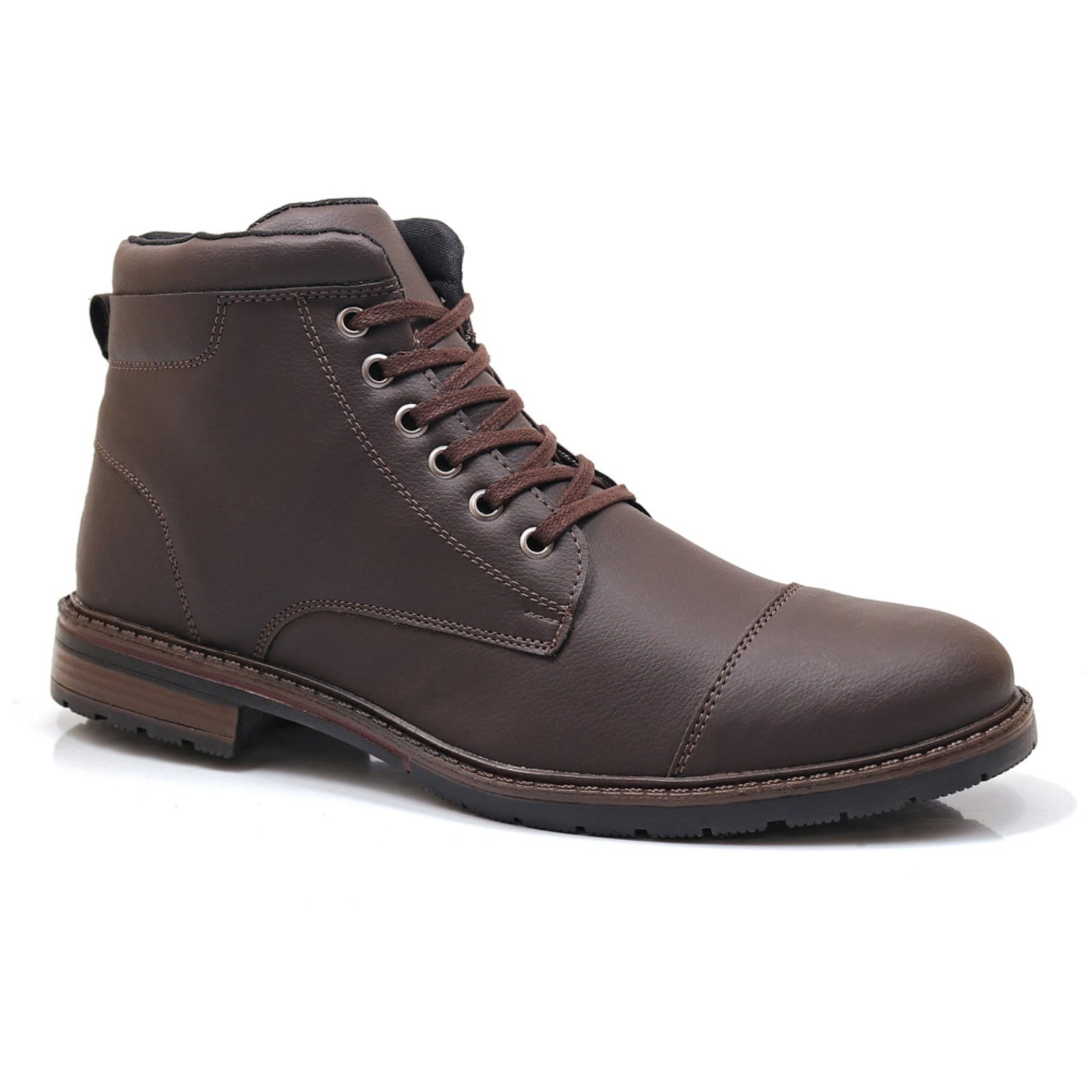 Vista principal Bota Masculina Botina Captain Casual Café Lavini Shoes marrom