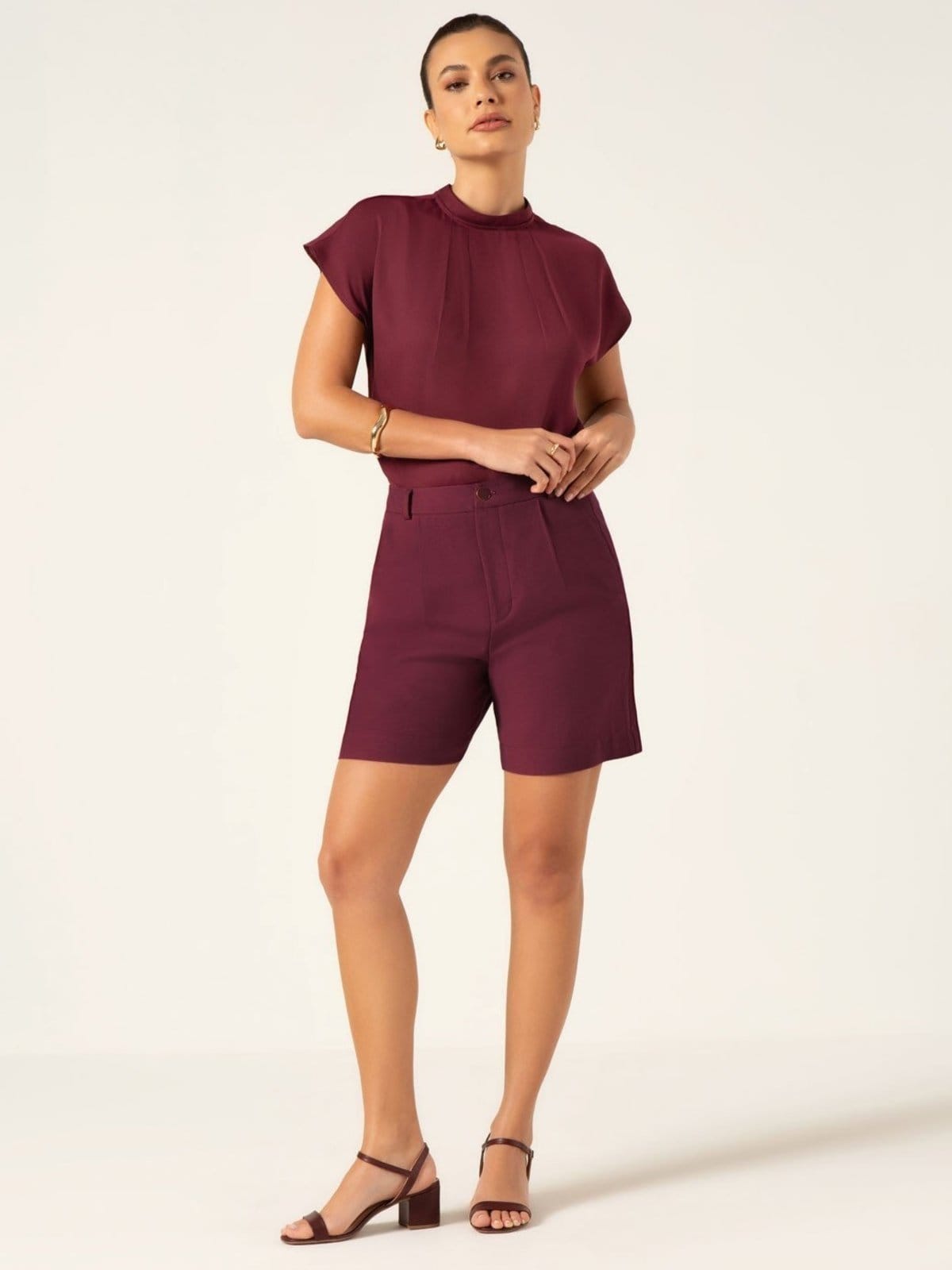 Bermuda de Alfaiataria em Viscose Ketlin