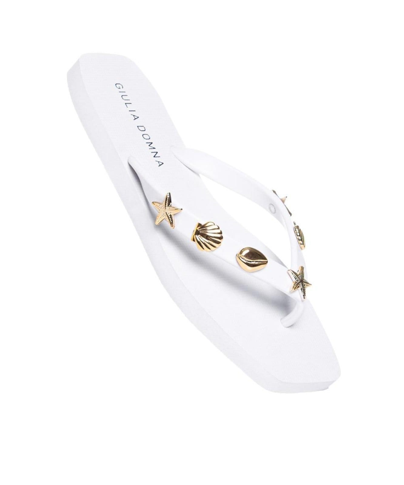 Vista 2 Chinelo Feminino Giulia Domna Biico Quadrado Branco Pixolé incolor