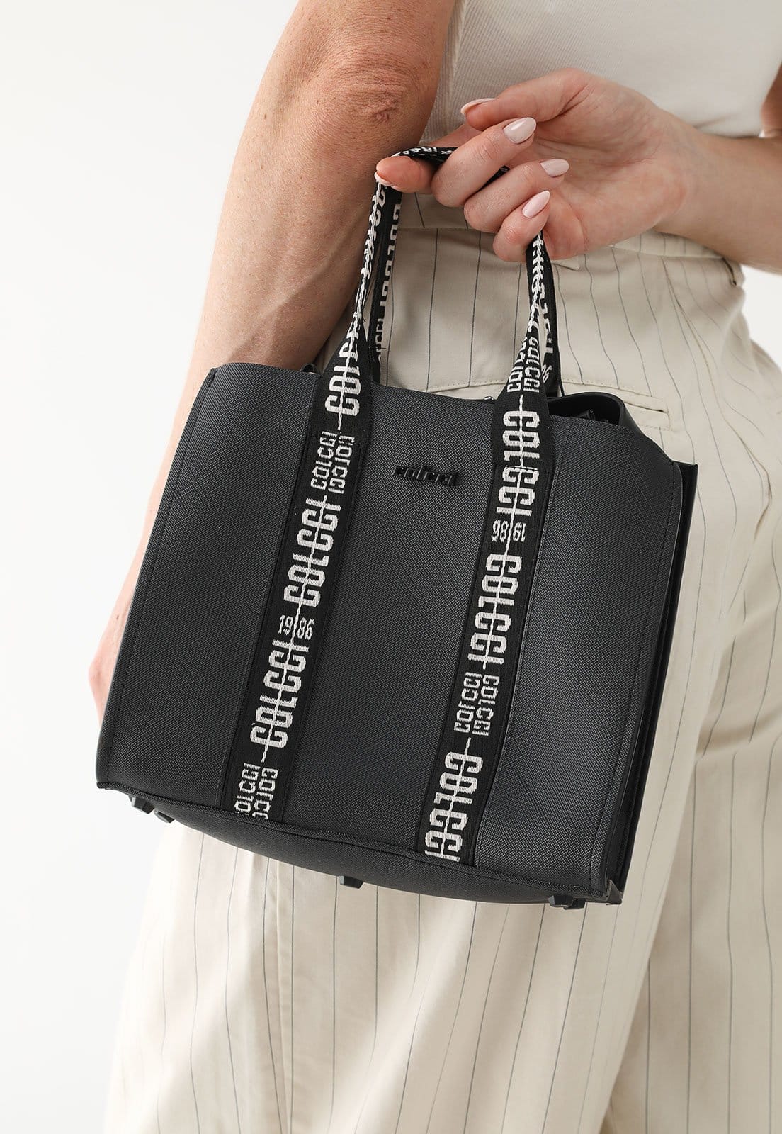 Bolsa Tiracolo Feminina Colcci Alça Dupla Preta