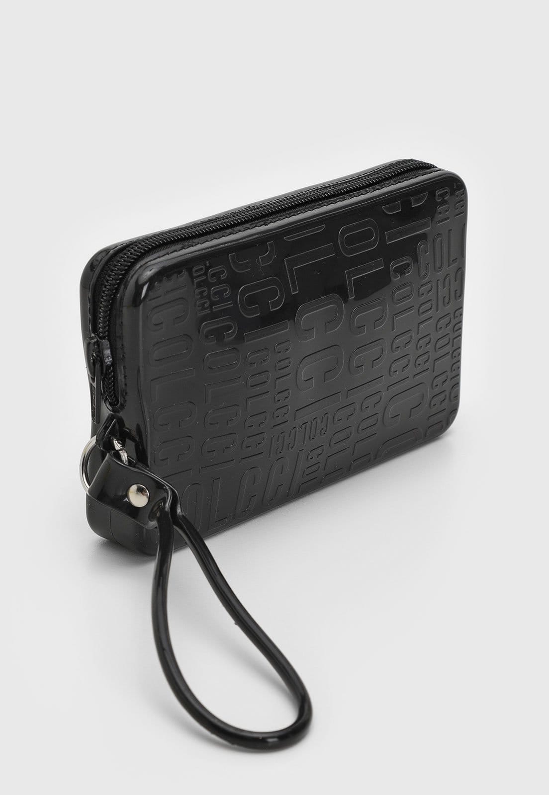 Vista 2 Bolsa Retangular Colcci Monograma Preta Colcci preto