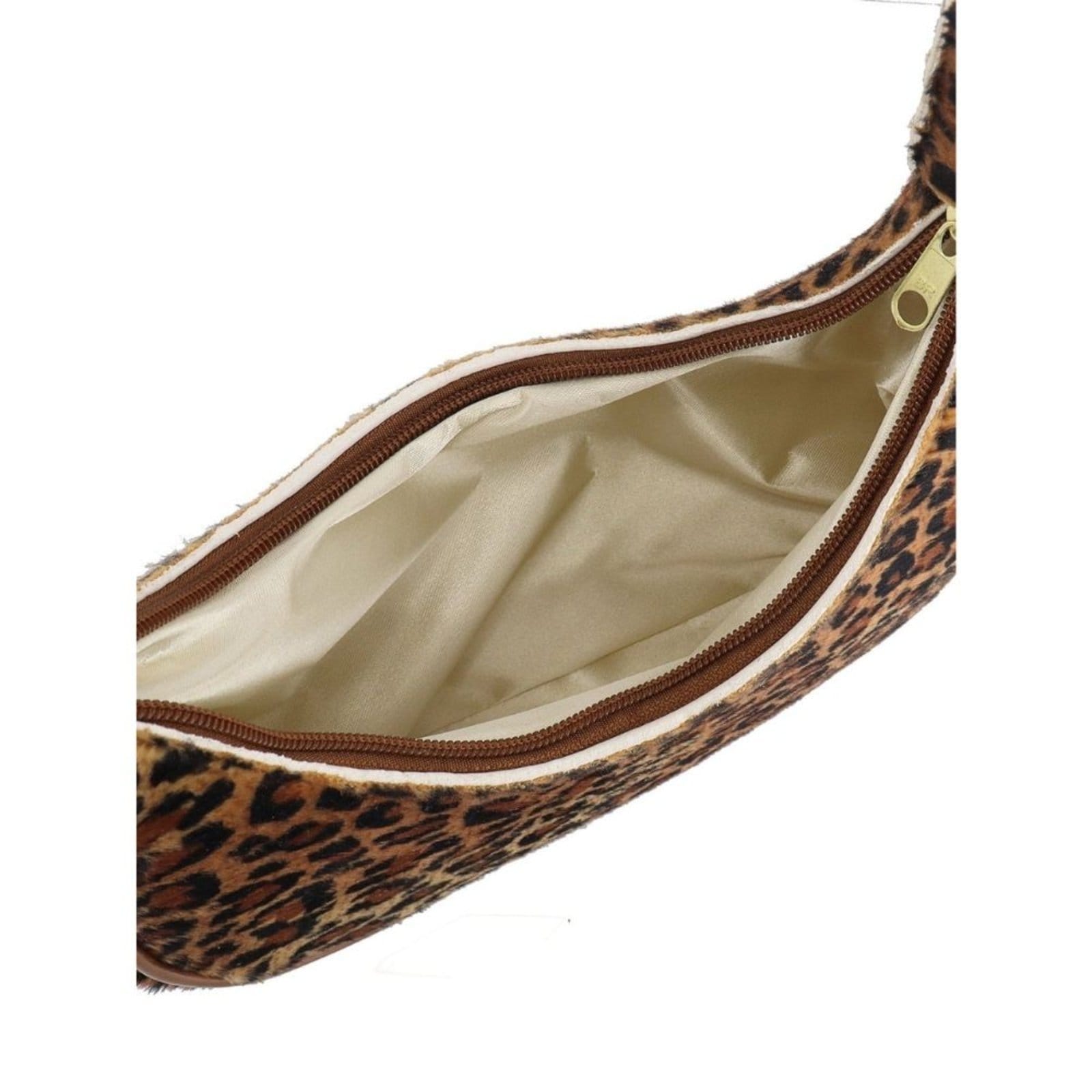 Vista 2 Bolsa Feminina De Ombro Anna Andrade Meia Lua Casual Bolsa Festa Tendência Animal Print Anna Andrade onça