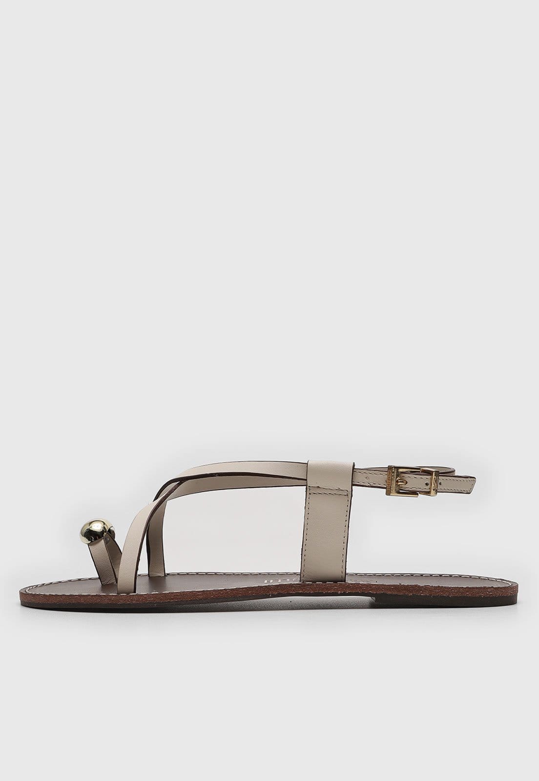 Rasteirinha Santa Lolla Aplicação Off-White