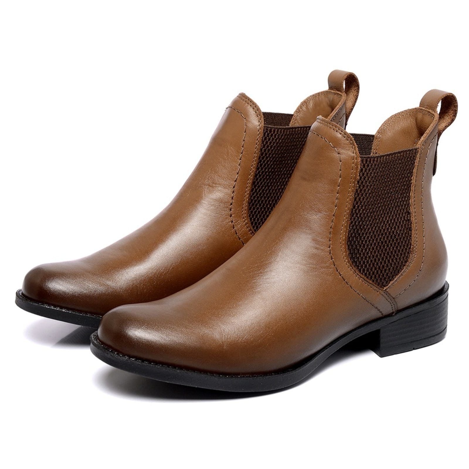 Bota Botina Feminina Chelsea Texana Em Couro