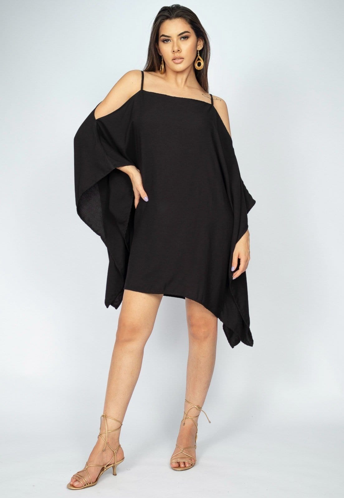 Vista 2 Vestido Kaftan Garaguá Amazonia Vital Amazonia Vital preto