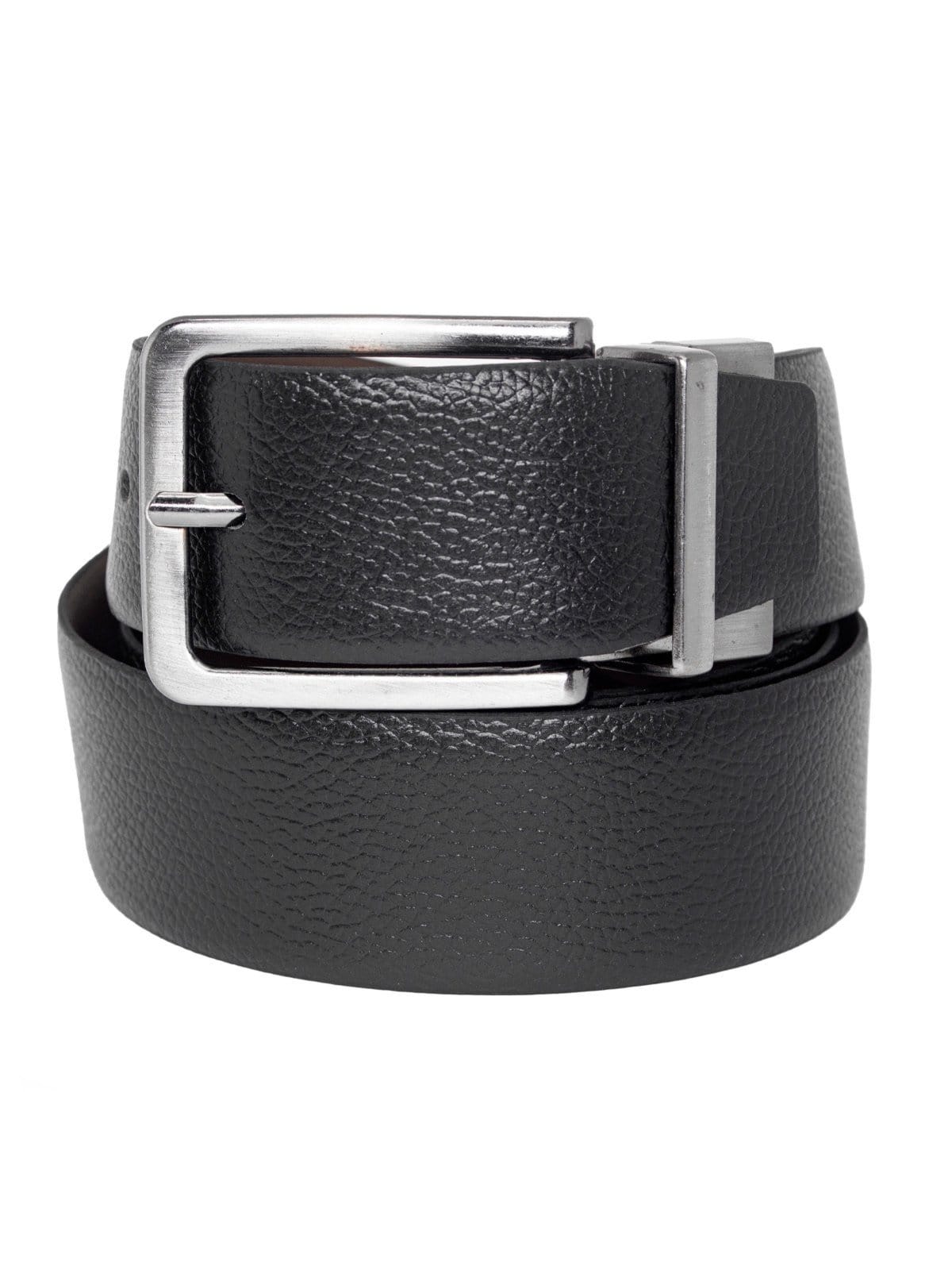 Cinto Social Masculino Fasolo Dupla Face Couro Legítimo Floater + Café Fivela Prata - 2