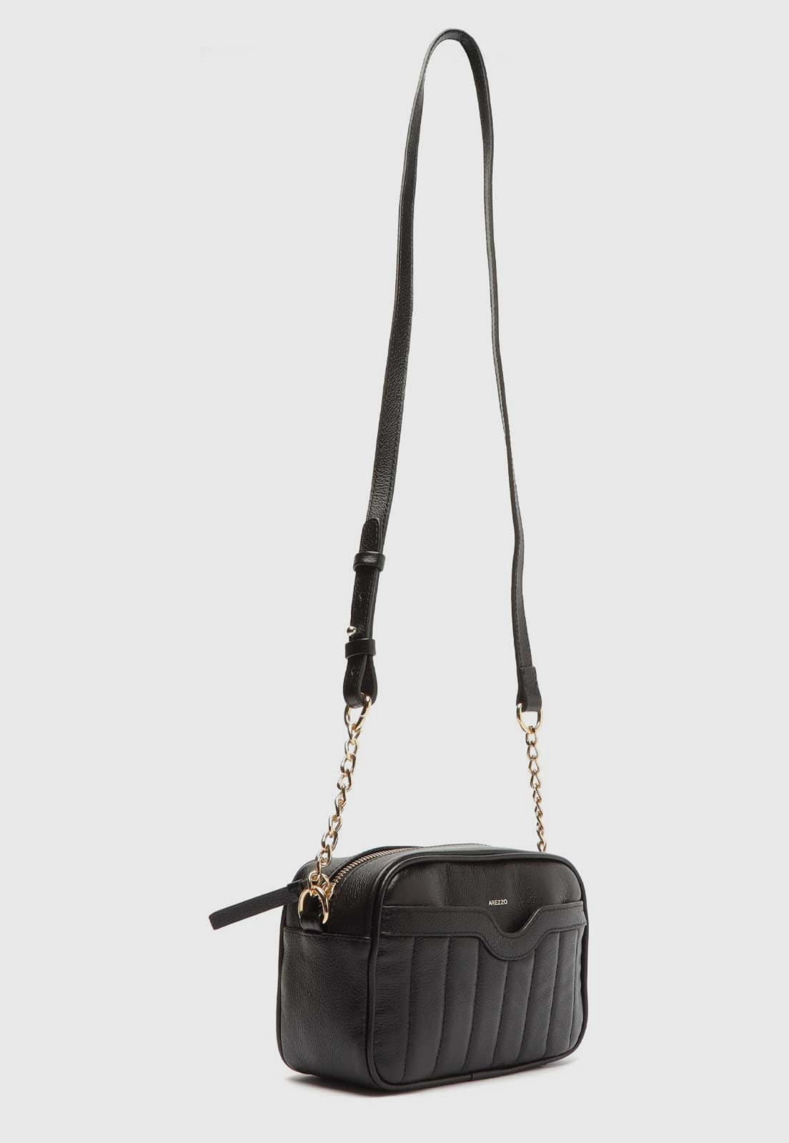 Vista 2 Bolsa Tiracolo Feminina Arezzo Alça Ajustável Preta Arezzo preto