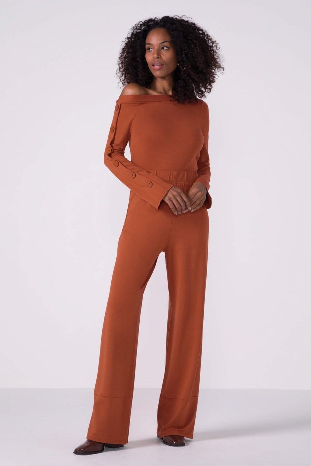 Calça Feminina Pantalona Moletinho Marialícia