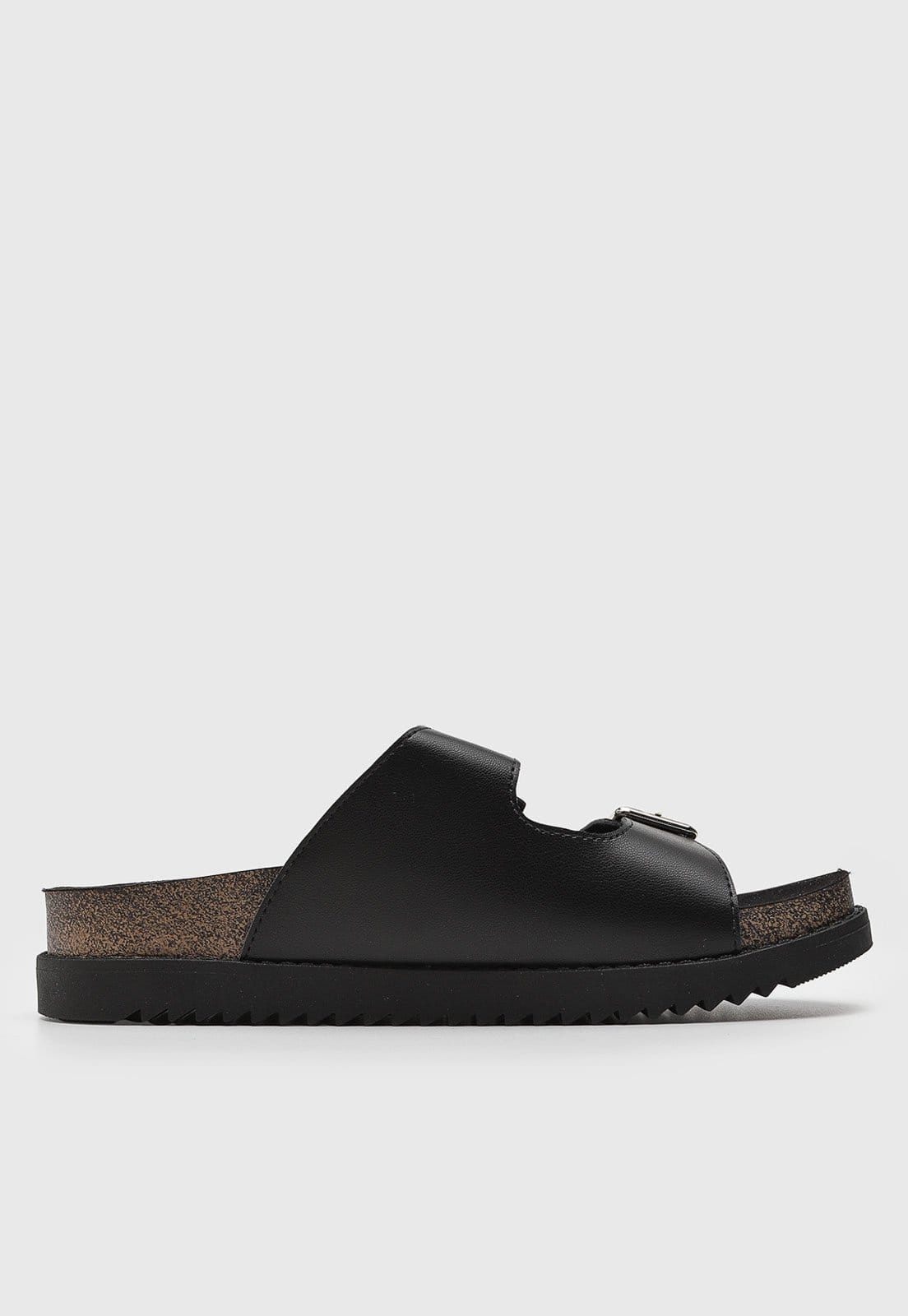 Vista 2 Rasteira Feminina Moleca Tiras Fivelas Preta MOLECA preto