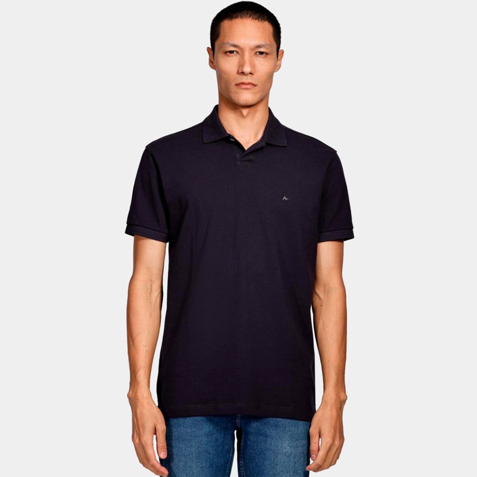 Camisa Polo Aramis Piquet Pastel Ve25 Marinho Masculino