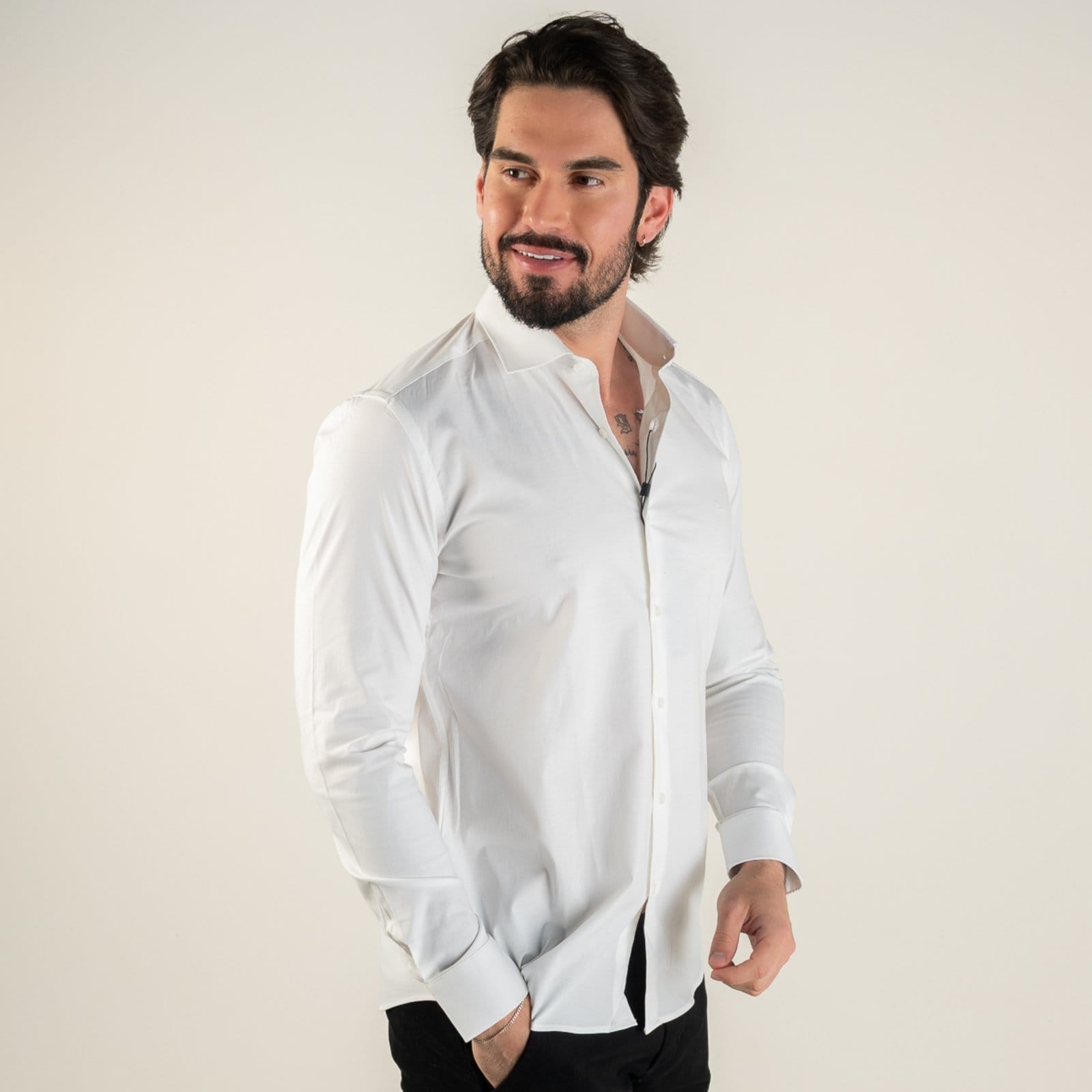 Vista 2 Camisa Aramis Icon Custom Slim Fit Branca Aramis branco