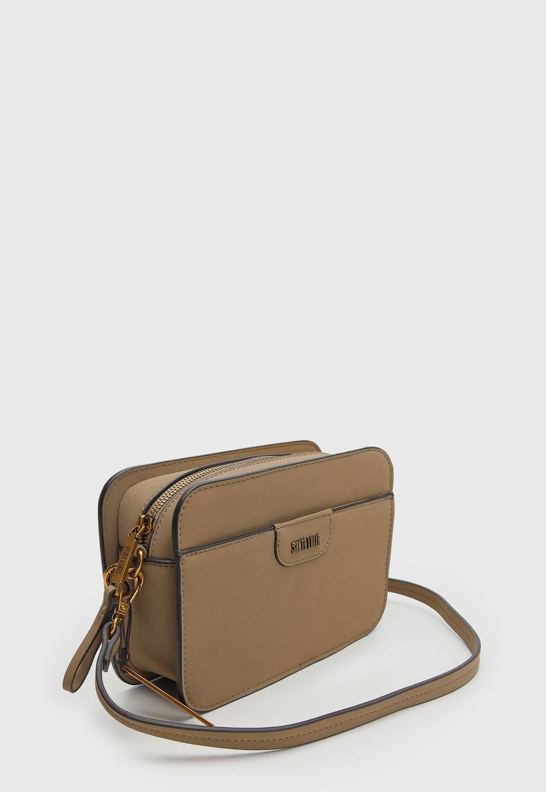 Vista 2 Bolsa Feminina Santa Lolla Estruturada Logo Metal Dourado Santa Lolla marrom