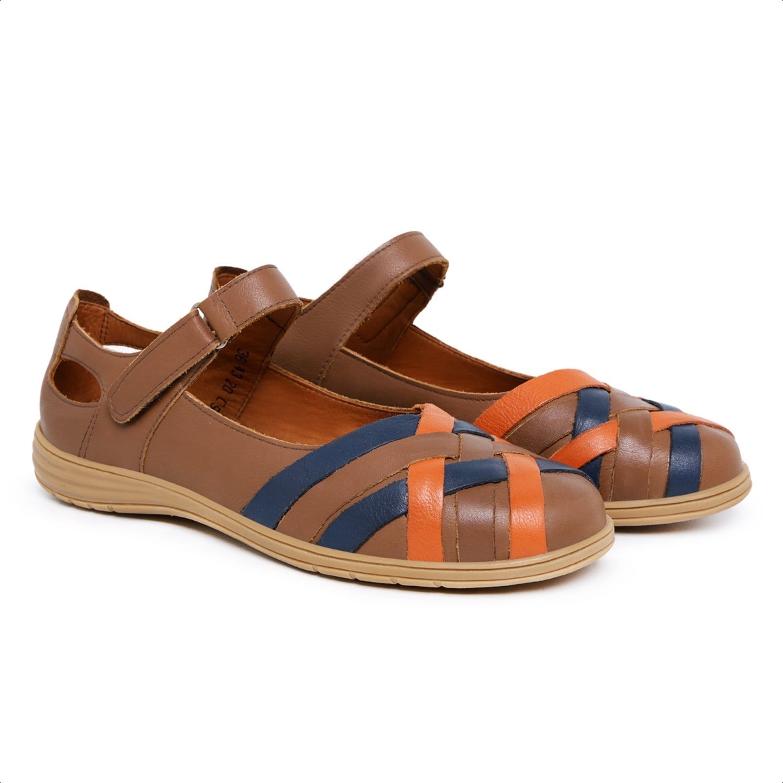 Sapatilha Feminina de Couro, Palmilha Forrada em Couro e Sola de Borracha Mod:4320