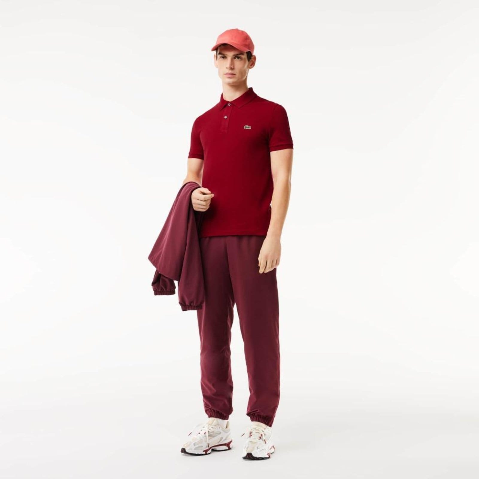 Vista 2 Polo L.12.12 Original Slim Fit Lacoste vinho