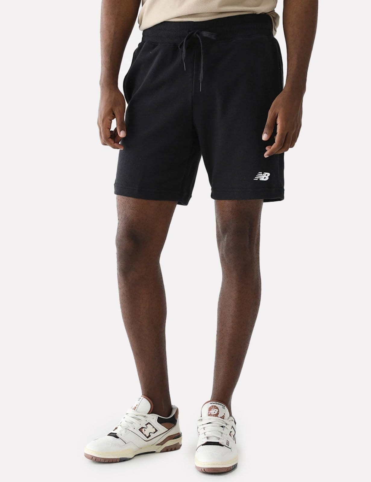 Bermuda New Balance Masculina Regular Essentials Preta